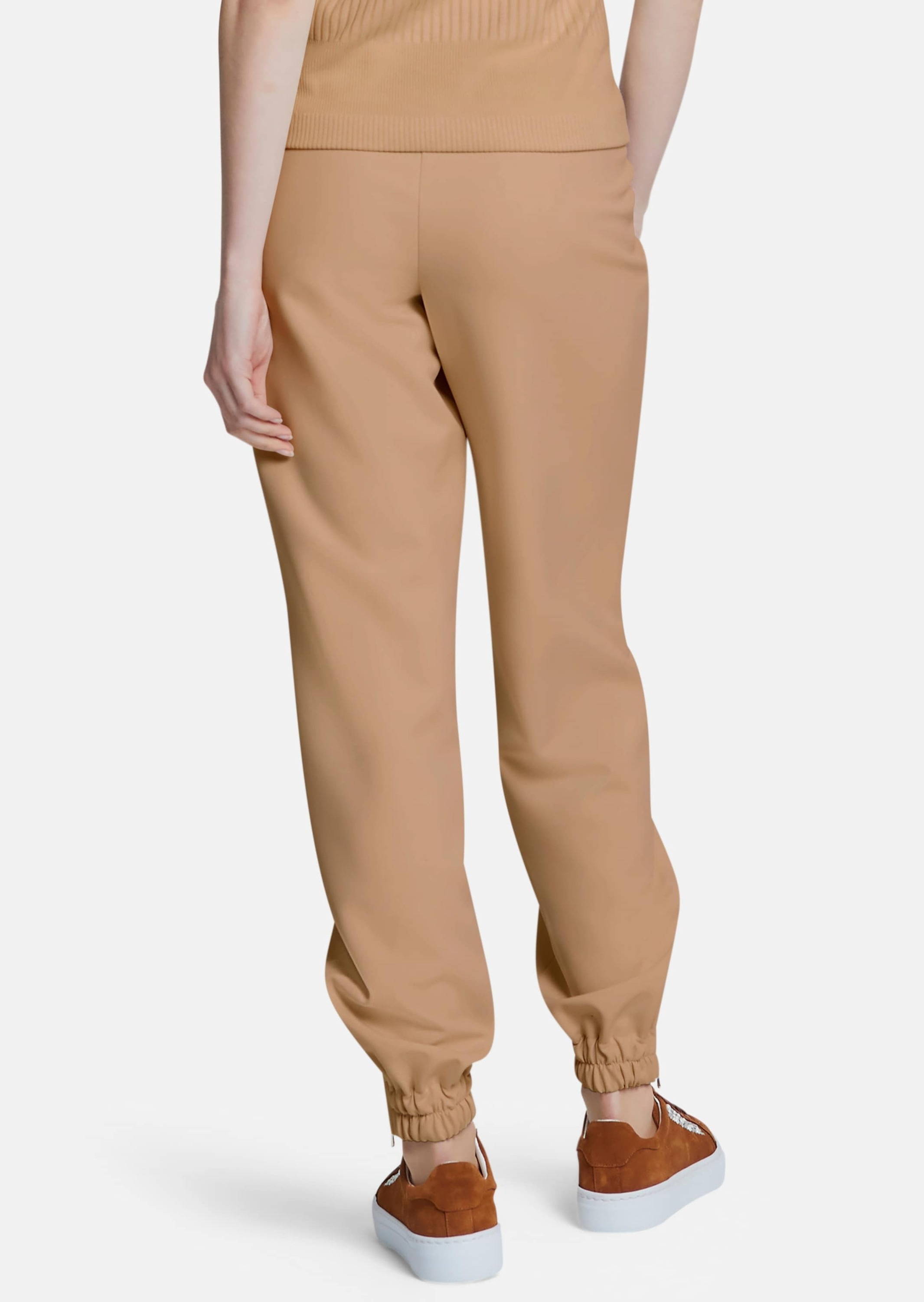 Jogger Pants MADELEINE "Hose Edle Joggpants", Damen, Gr. 38, N + K Gr, braun (muskatbraun), Obermaterial: 91% Polyester PES. 9% Elasthan EL., Hosen 2