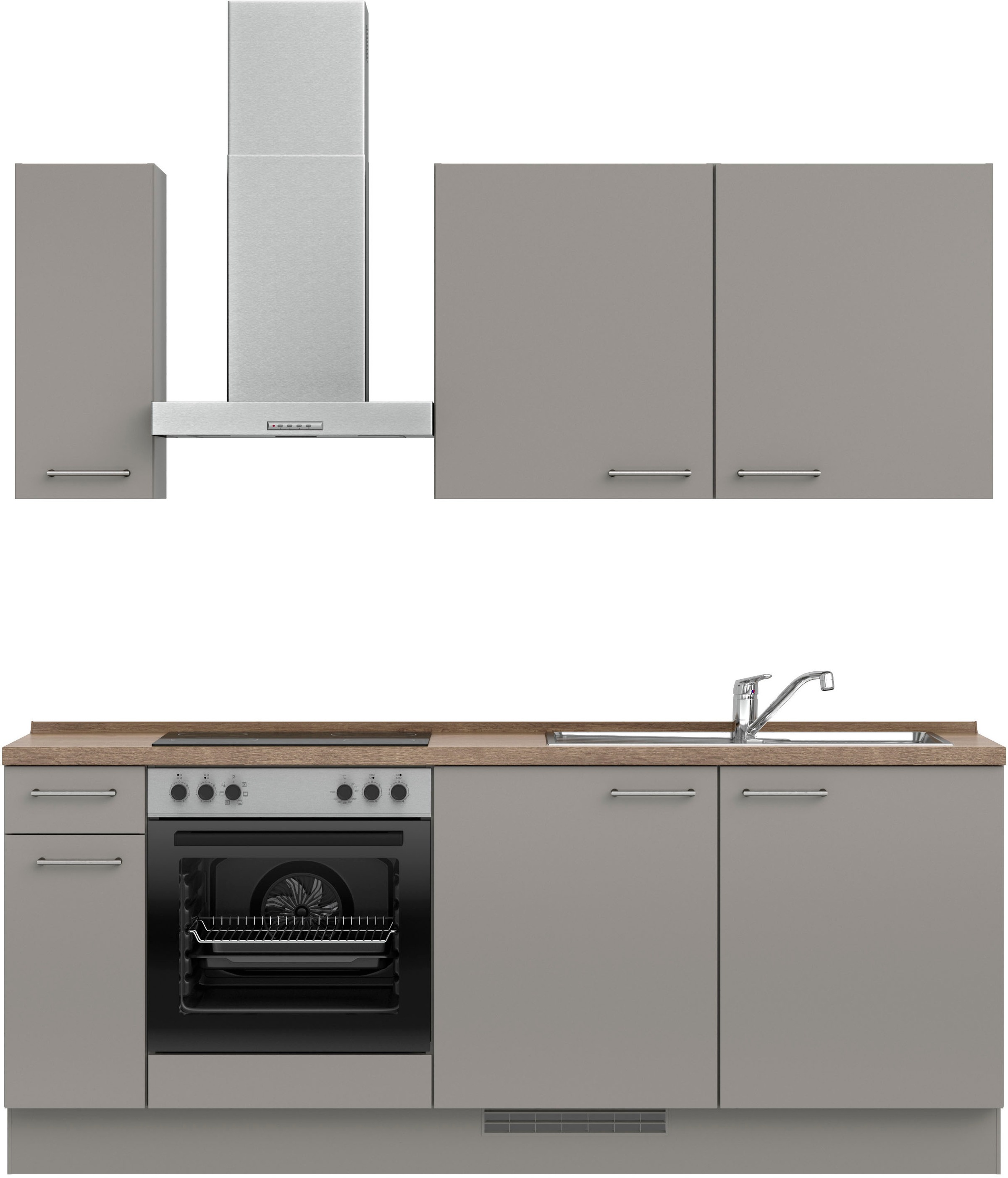 nobilia Küchenzeile ""Laser I", Ausrichtung wählbar, Breite 210 cm" vormont günstig online kaufen