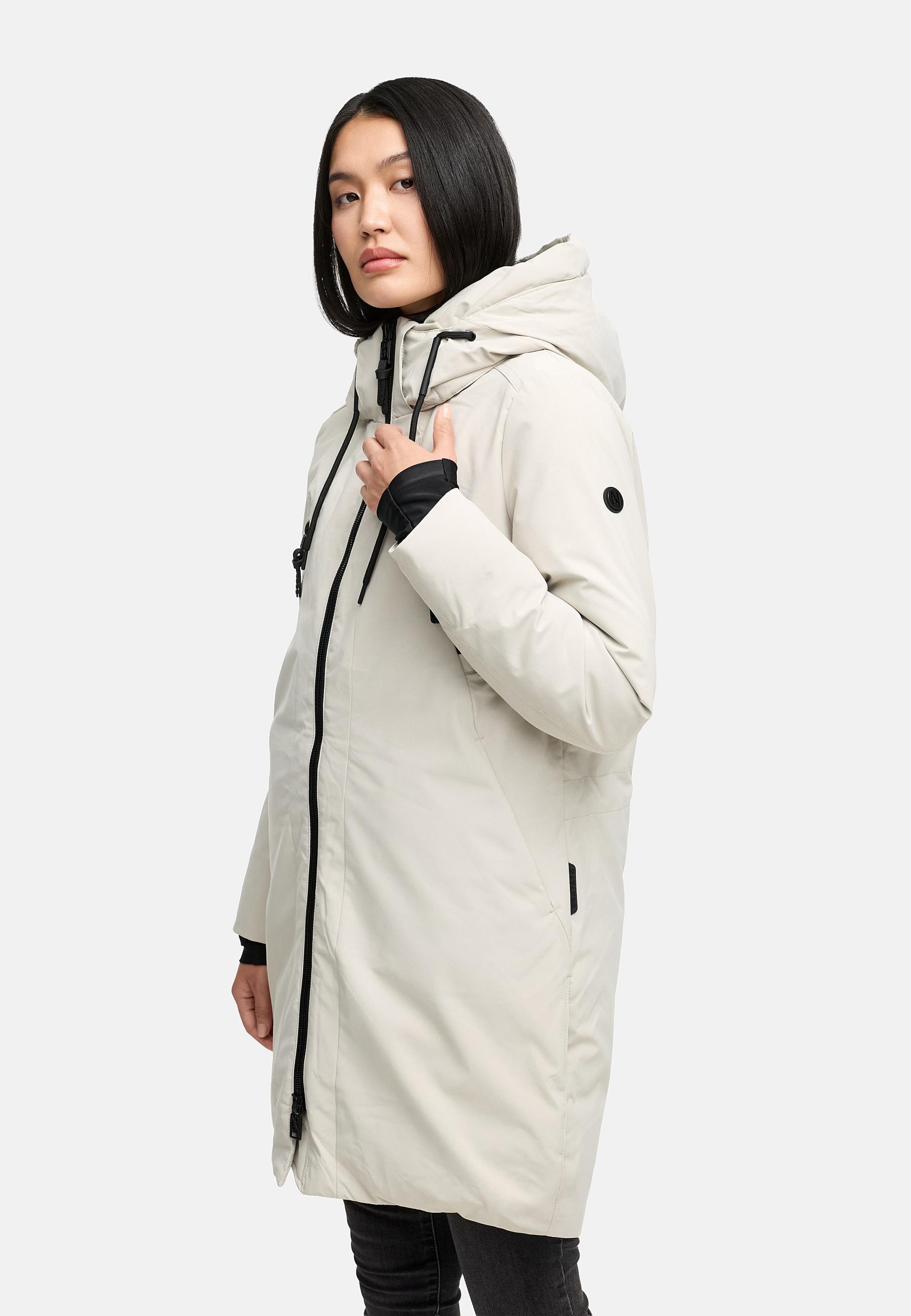 Navahoo Wintermantel »Winterzart 14« Mantel mit abnehmbarer Kapuze und Rucksackträgern innen