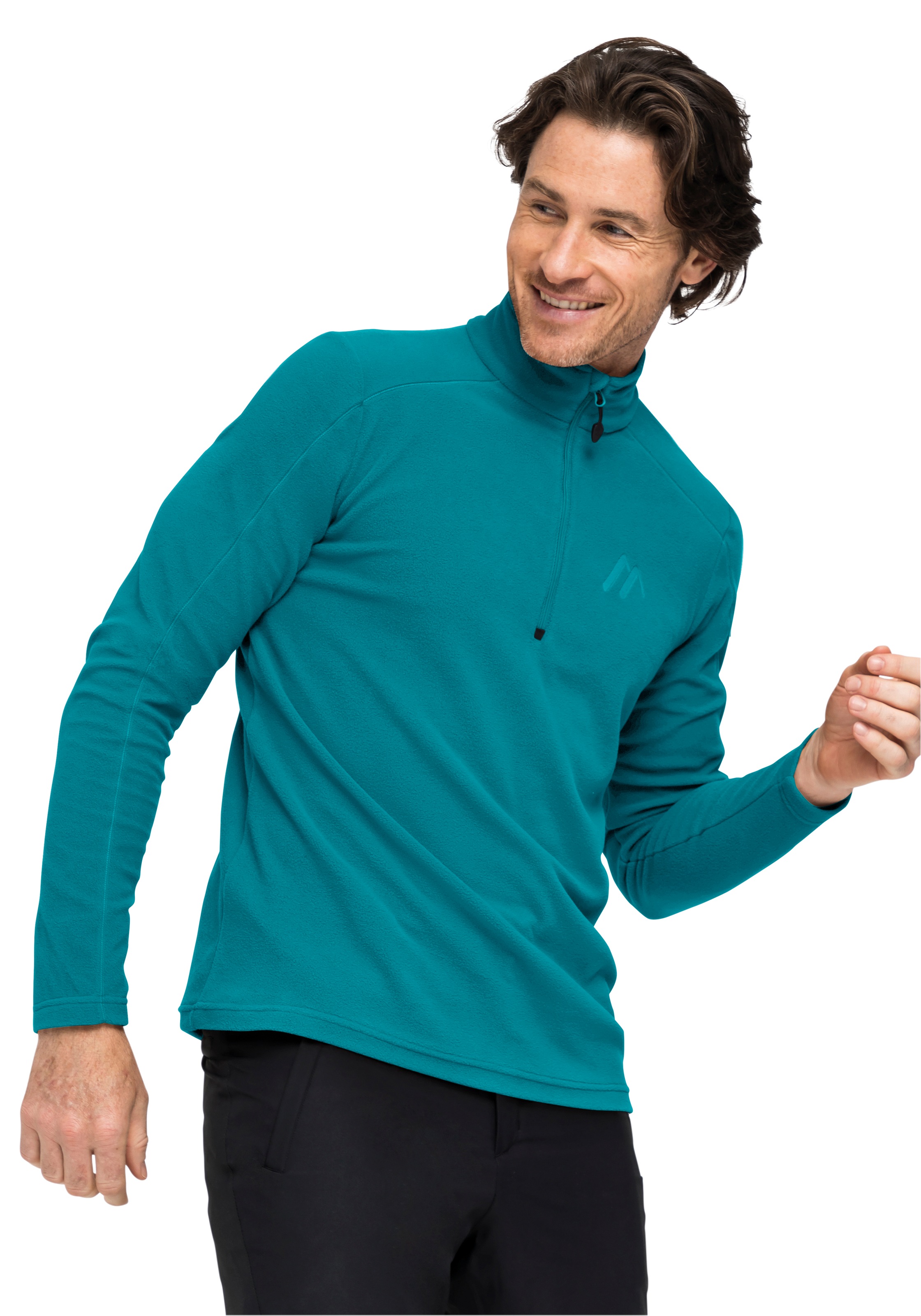 Maier Sports Fleecepullover »Dennis«, Herren Fleece, funktioneller Midlayer, Half-Zip, Regular Fit
