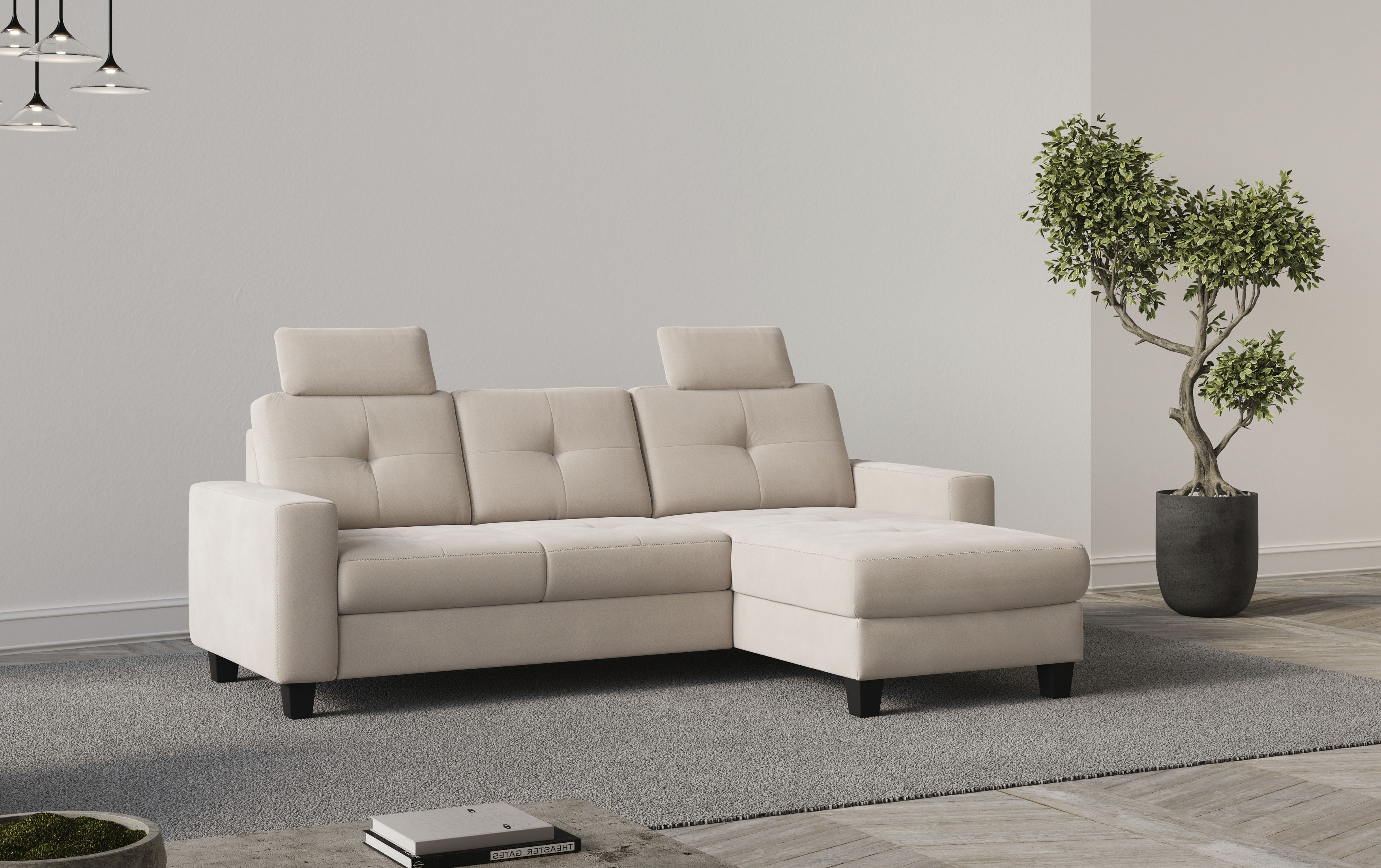 OTTO home Ecksofa "Varese" wahlweise mit Schlaffunktion und Bettkasten