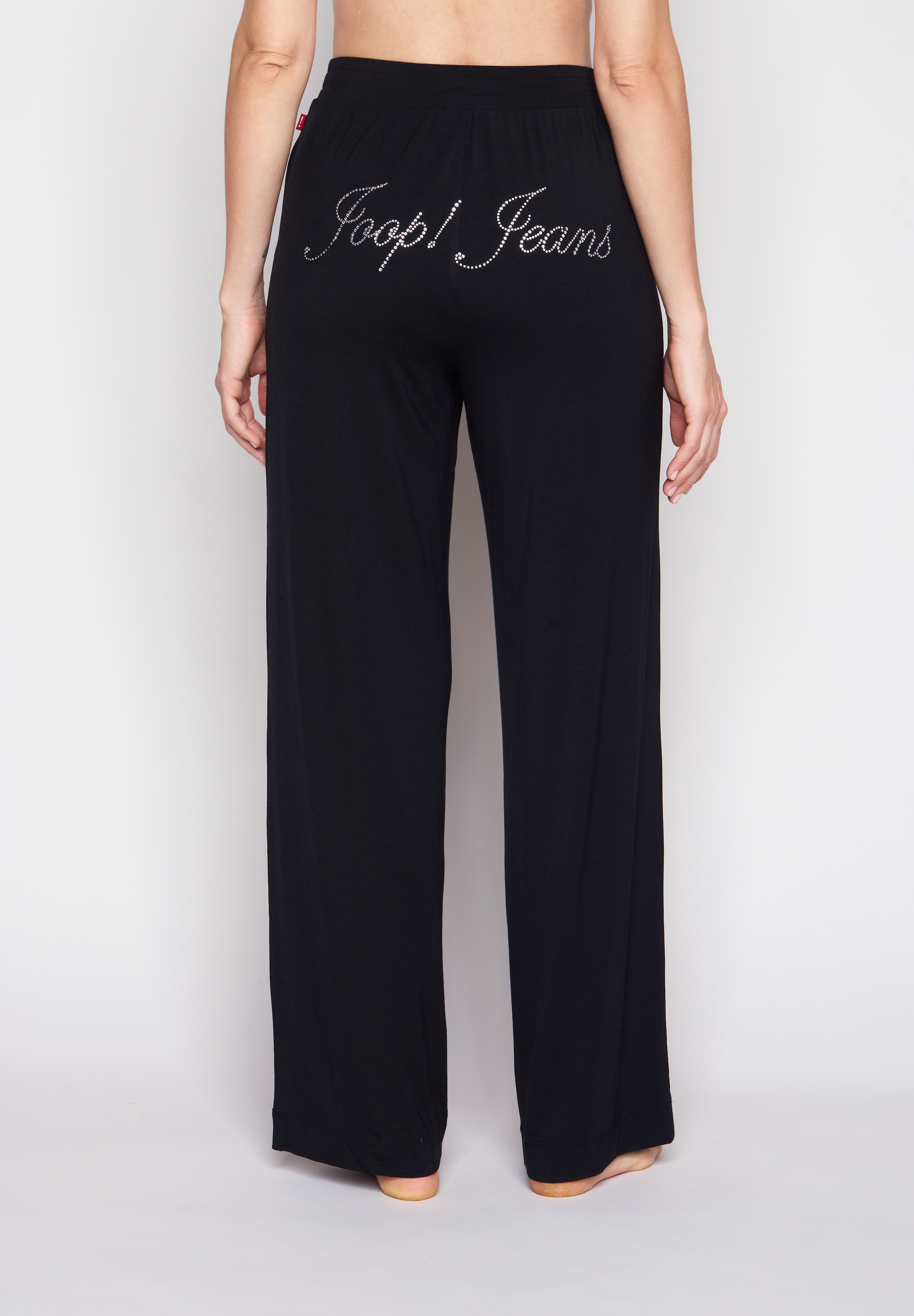 JOOP! Jeans Pyjamahose »Rhinestone (JOOP! Jeans)«  mit seitlichen Taschen, Logo mit Glitzersteinen hinten