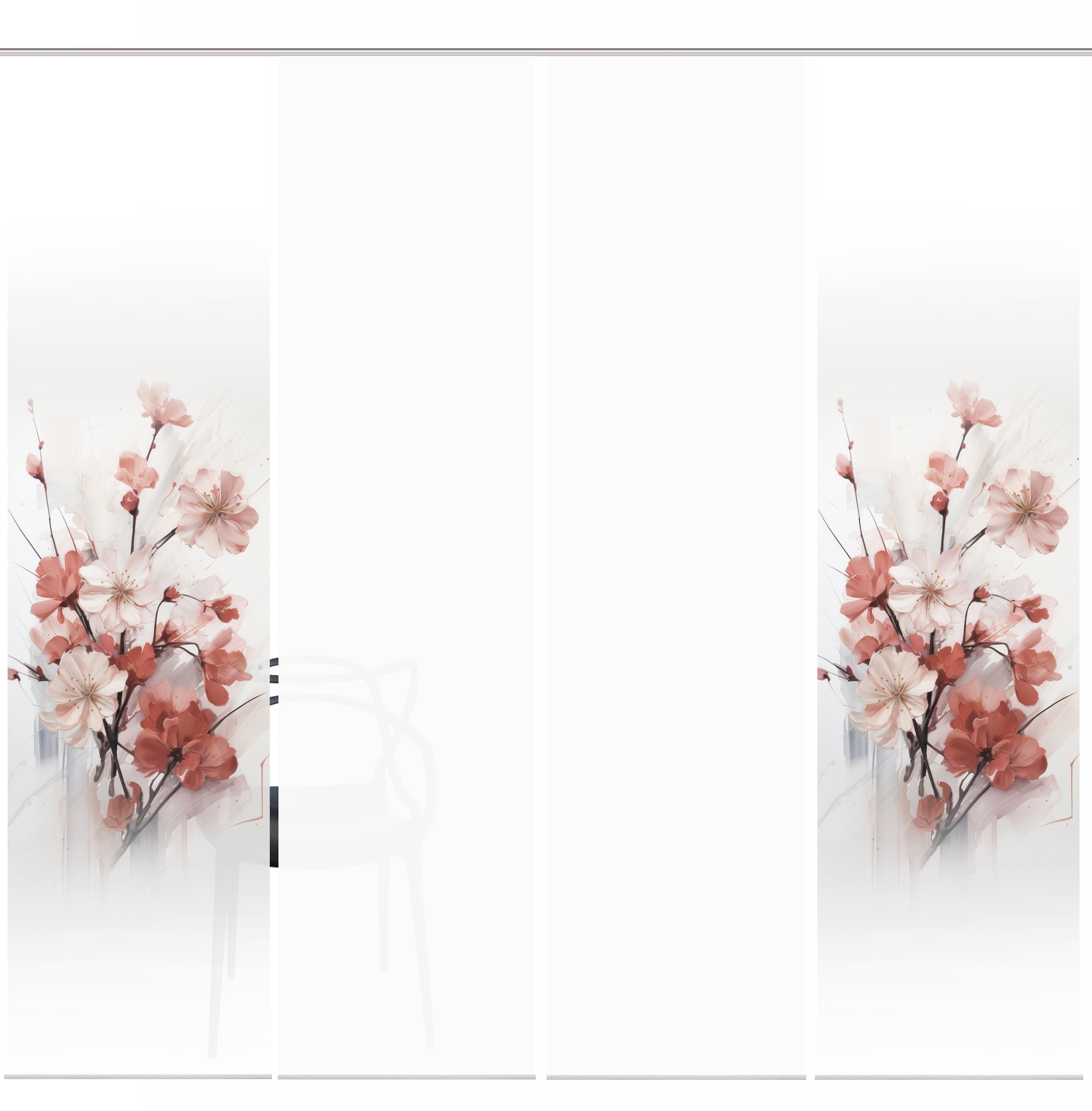 HOME WOHNIDEEN Schiebegardine "LOTUS" Paneelwagen 4 Stk. tlg. Schiebewand S günstig online kaufen