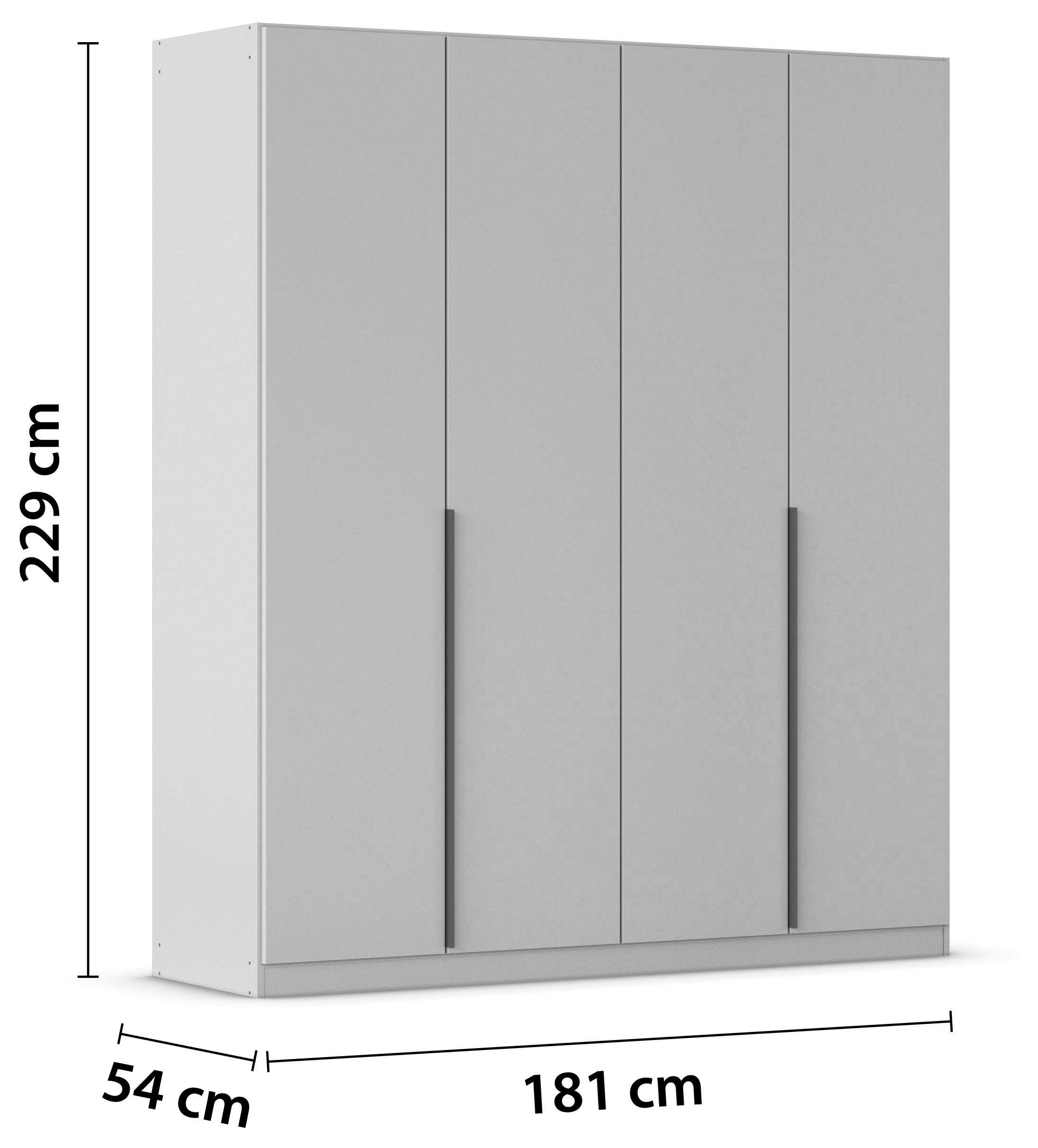 rauch Drehtürenschrank »Kleiderschrank Schrank Garderobe AGORDO TOPSELLER Schlafzimmer«, (in zwei Griff-Farben mit Dekor- oder Hochglanzfront), durchdachte Innenausstattung, in 6 Breiten und 2 Höhen MADE IN GERMANY