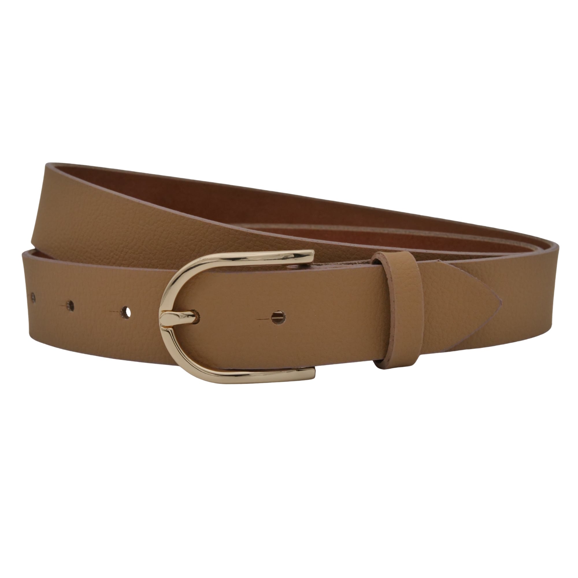 Ledergürtel ANNAMATONI "AnnaMatoni Damen Ledergürtel Basic Gürtel 3cm breit echt Leder", Damen, Gr. TW75 - 90cm Gesamtlänge, beige 130, 100% Leder, Gürtel Ledergürtel