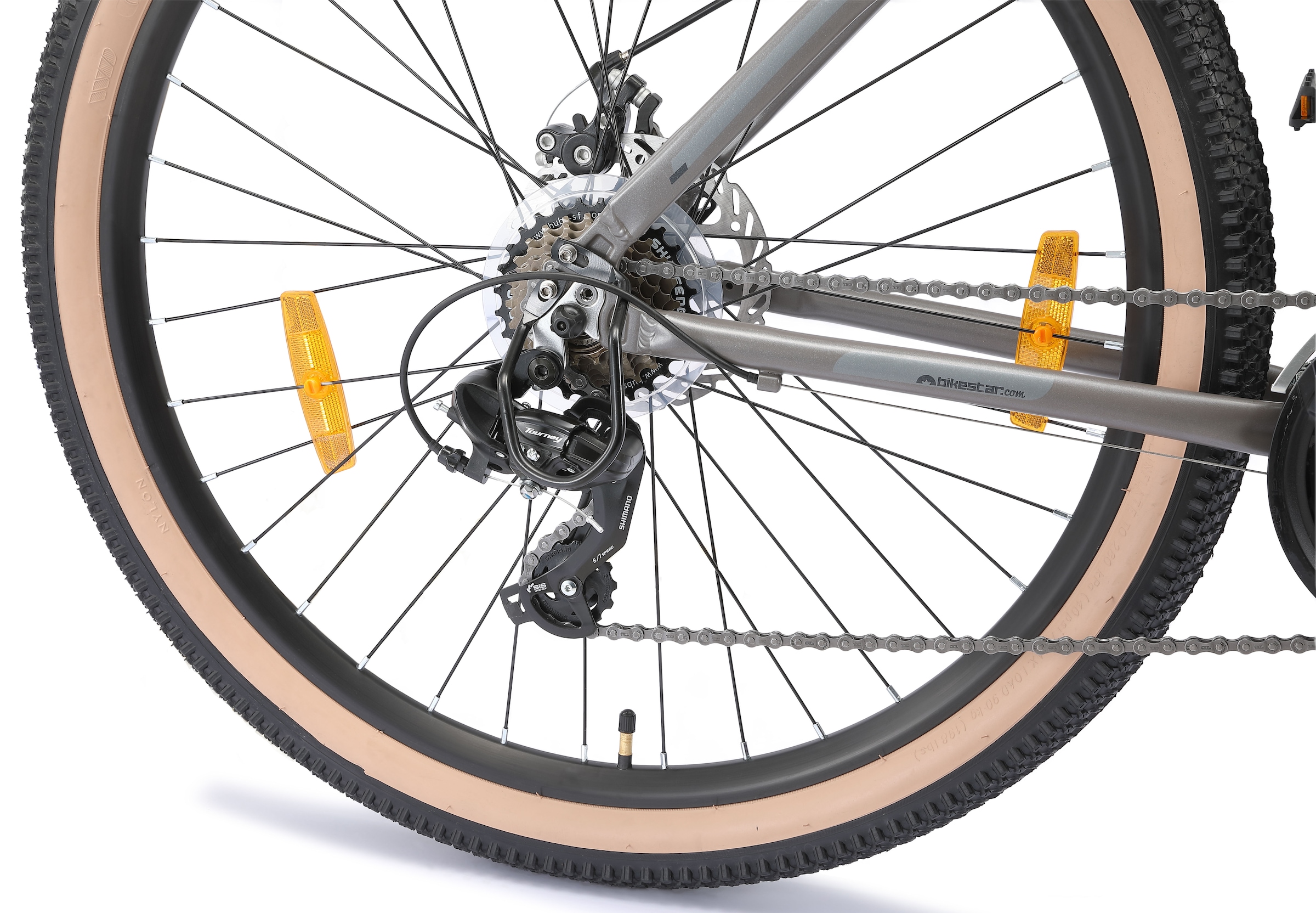 Bikestar Mountainbike 21 Gang Shimano RD-TY300 Schaltwerk Kettenschaltung für Damen und Herren, Kettenschaltung