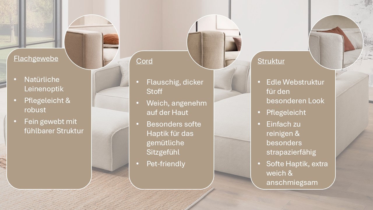 LeGer Home by Lena Gercke Ecksofa "PIARA XXL, Big-Sofa, Cord, Leinenoptik o günstig online kaufen