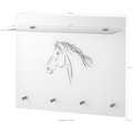 GGG MÖBEL Garderobenpaneel »Pferd«, aus Glas mit Ablage