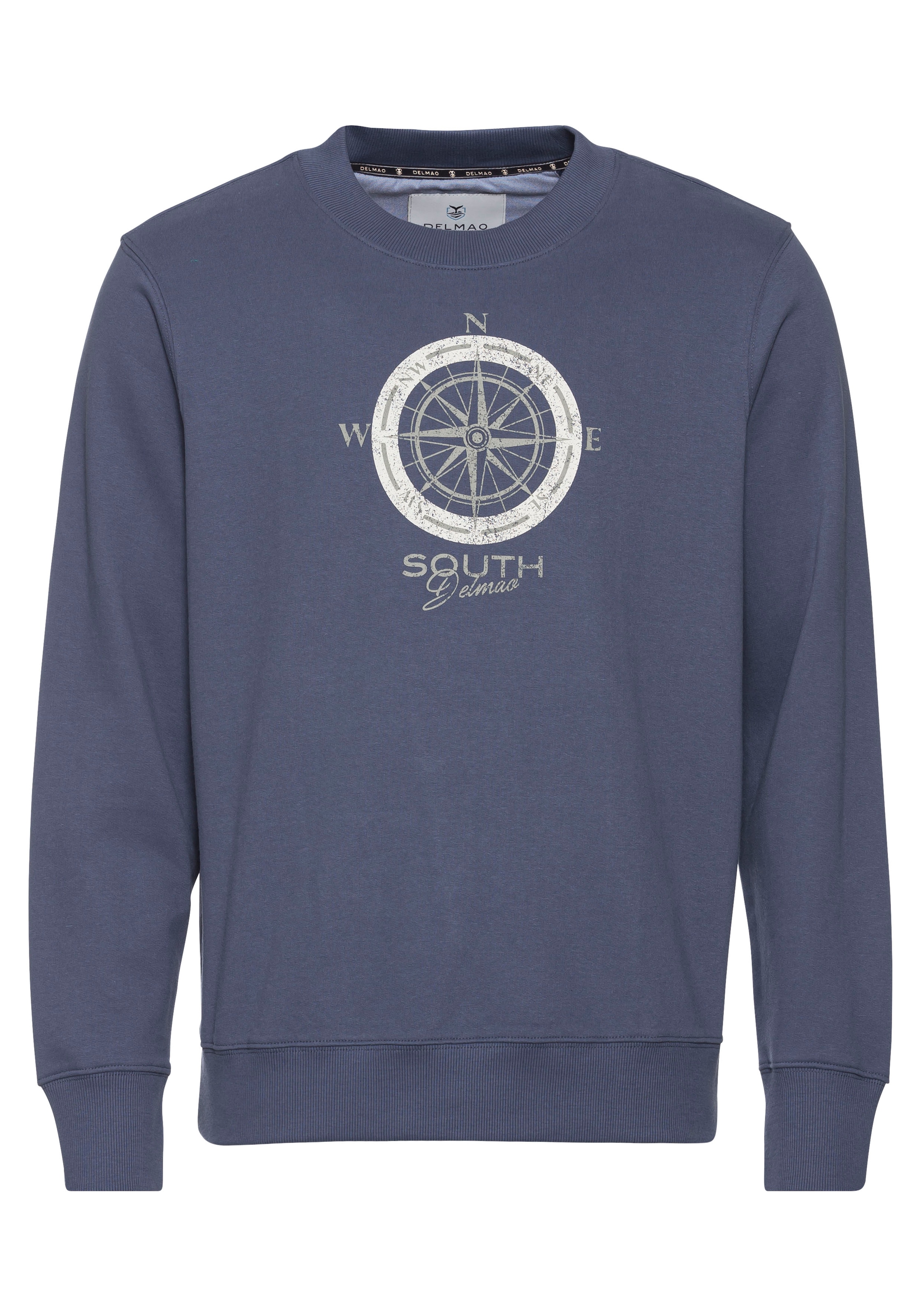 DELMAO Sweatshirt, lange Ärmel, lässige Passform, mit Print, Rundhals