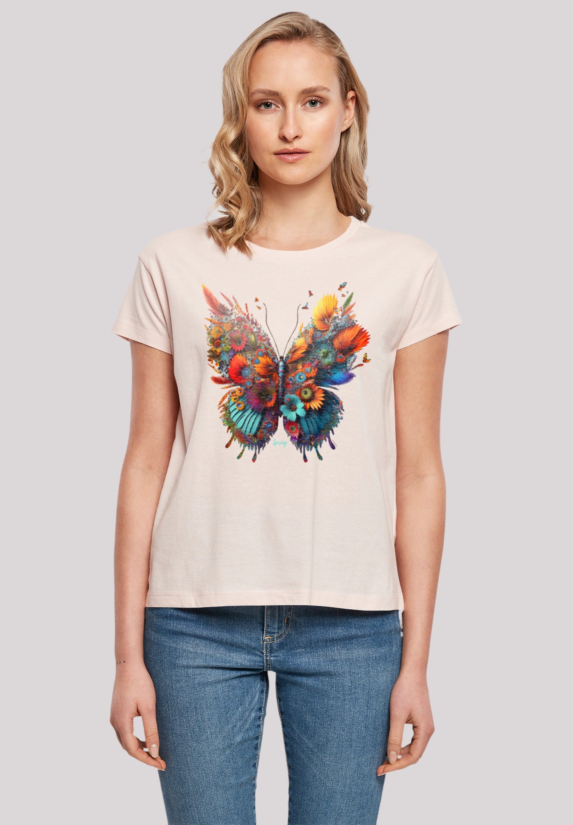 T-Shirt »Schmetterling Blume«, Print