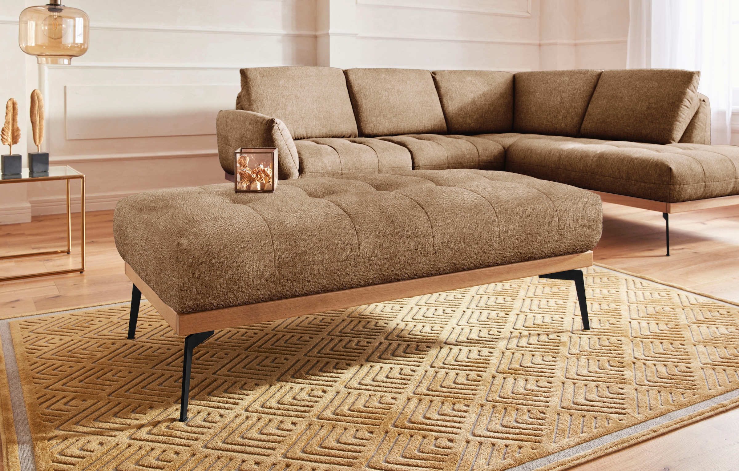 exxpo - sofa fashion Hocker "Palic, moderner Polsterhocker mit tollen Verarbeitungsdetails"