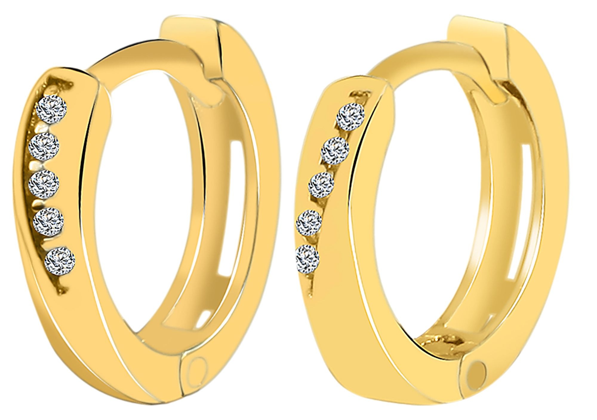 Adelia´s Klappcreolen »Damen Ohrringe – Klappcreole aus 333 Gold mit Zirkonia« Zum Verschenken an Menschen, die Ihnen am Herzen liegen