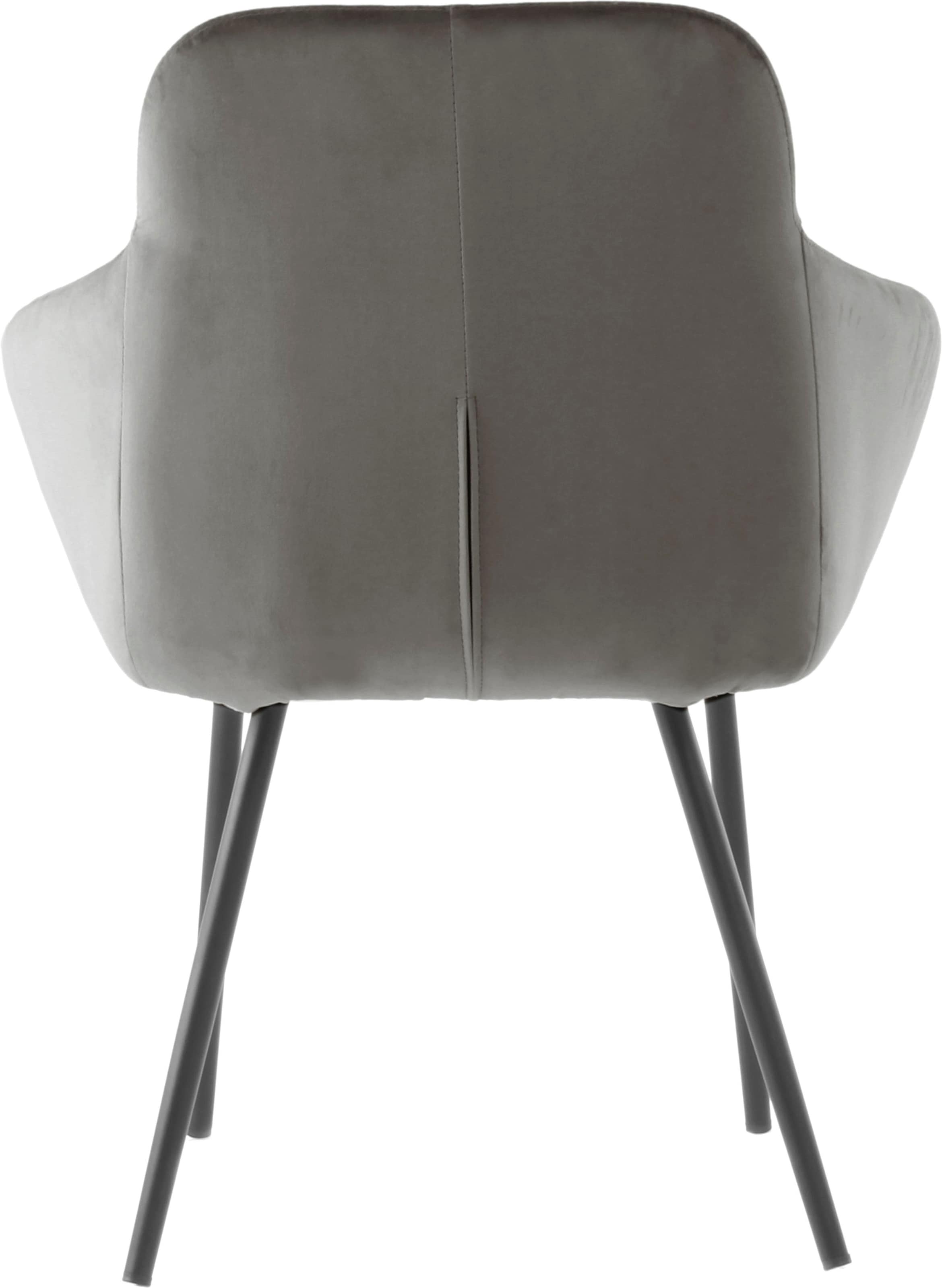 Kayoom Polsterstuhl »Stuhl Cobain 825 2er-Set, einfarbiges Design, minimalistisch gestaltet«, (Set), 2 St., samtweicher Bezug, weiche Polsterung für ein gemütliches Sitzgefühl