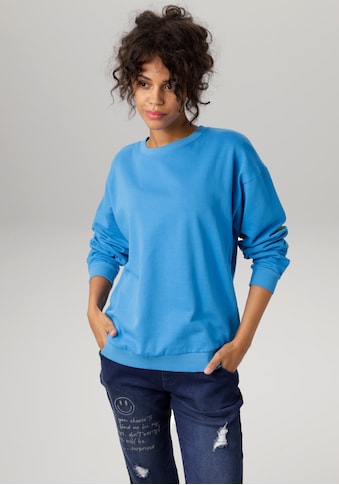 Aniston CASUAL Sweatshirt, coole Rückenansicht: "Just follow me.."-Schriftzug - NEUE... kaufen