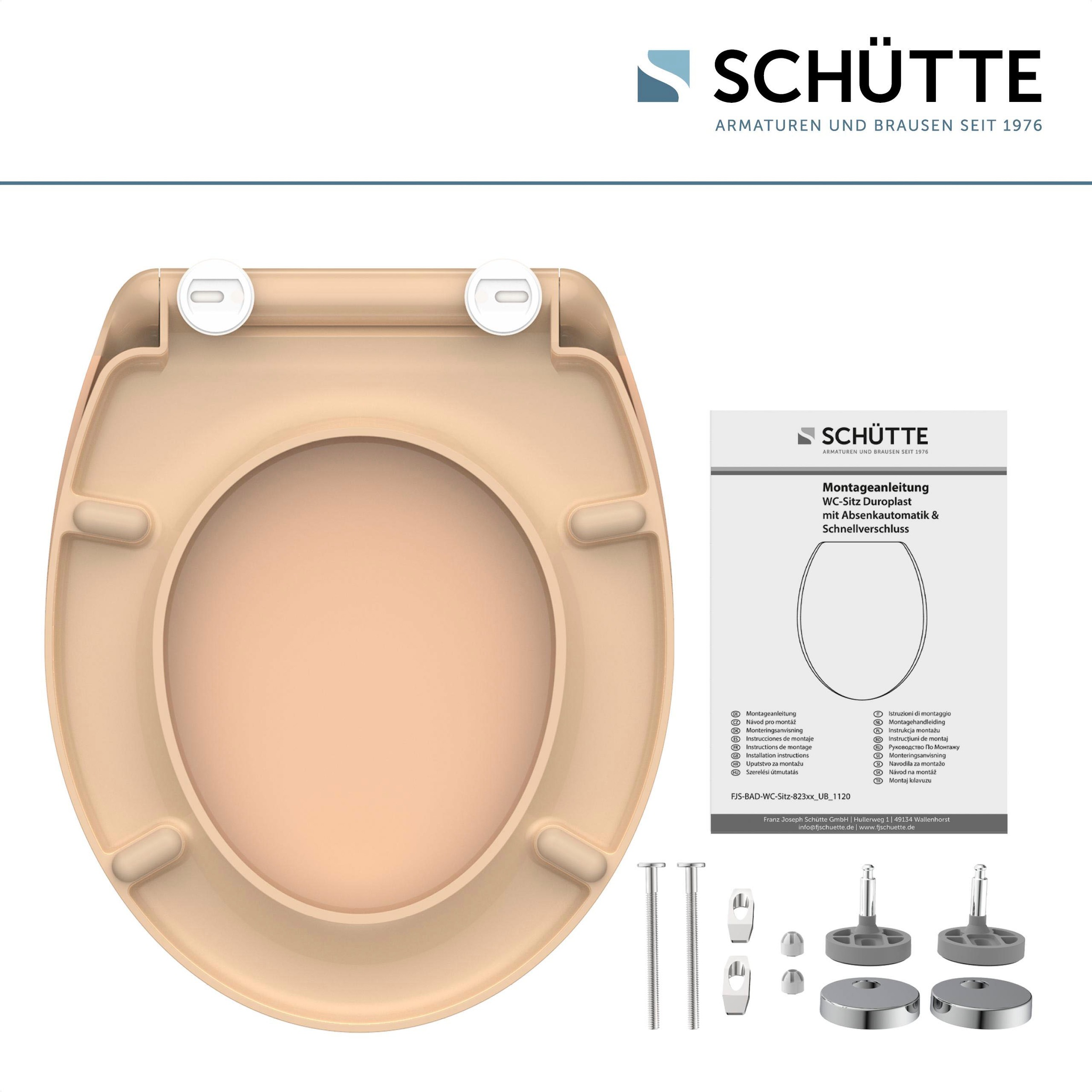 Schütte WC-Sitz, mit Absenkautomatik und Schnellverschlusstechnik