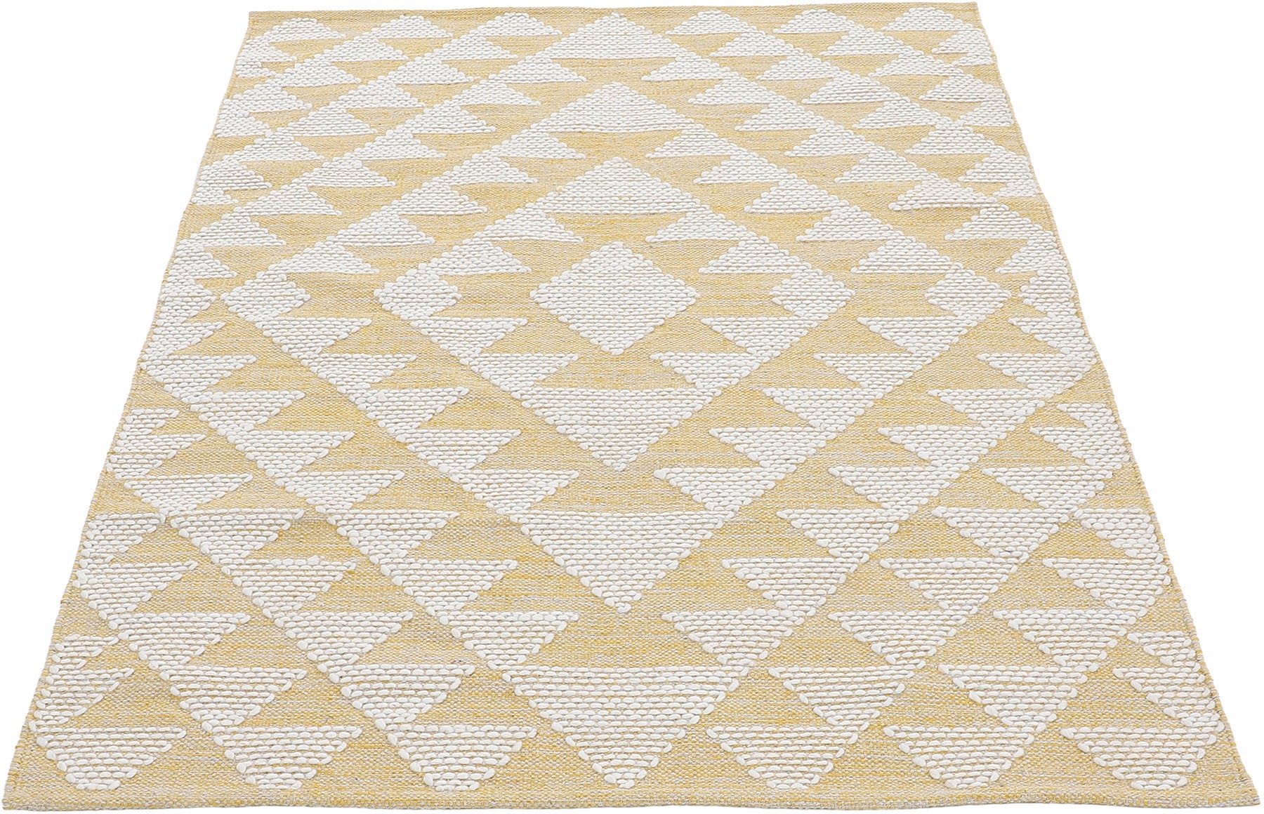 carpetfine Teppich »Kelim reine bestellen Durry«, BAUR Baumwolle rechteckig, handgewebt, | Hoch-Tief geometrisch, Handweb, Effekt