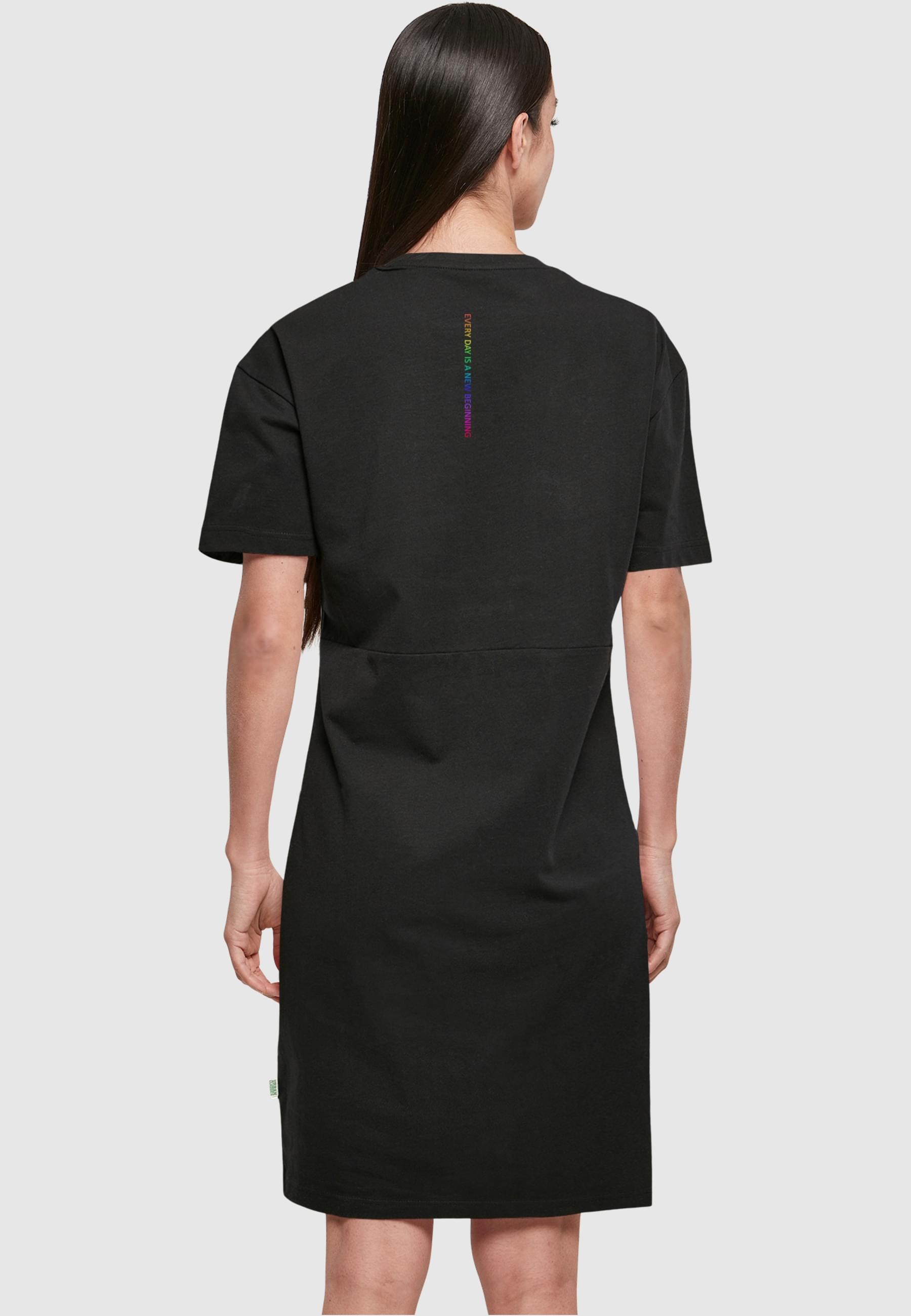 Merchcode Shirtkleid »Merchcode Damen Ladies Hope Rainbow Oversized Slit Tee Dress«, (1 tlg.)