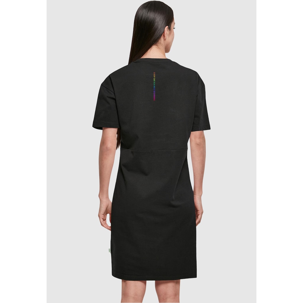 Merchcode Shirtkleid »Merchcode Damen Ladies Hope Rainbow Oversized Slit Tee Dress«, (1 tlg.)