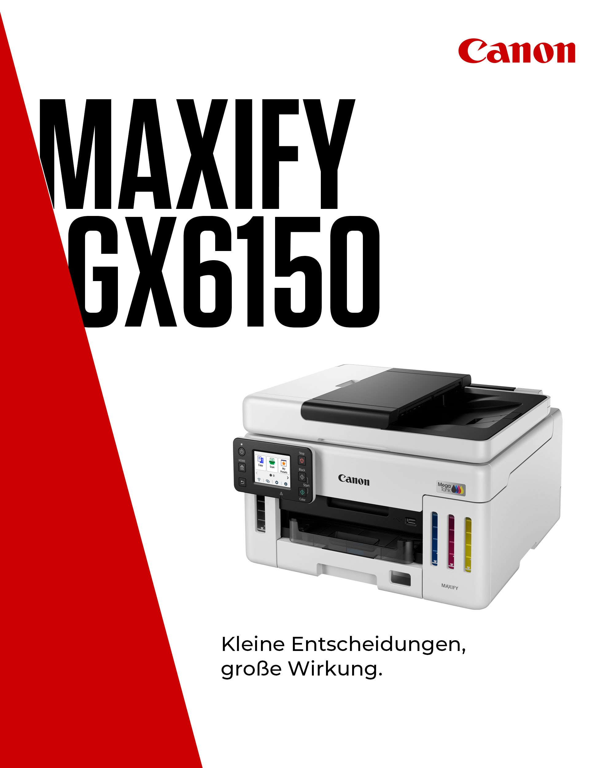 Canon Multifunktionsdrucker »MAXIFY GX6150« 3in1 Tintenstrahl-Multifunktionsgerät mit ADF/ niedrigen Druckkosten