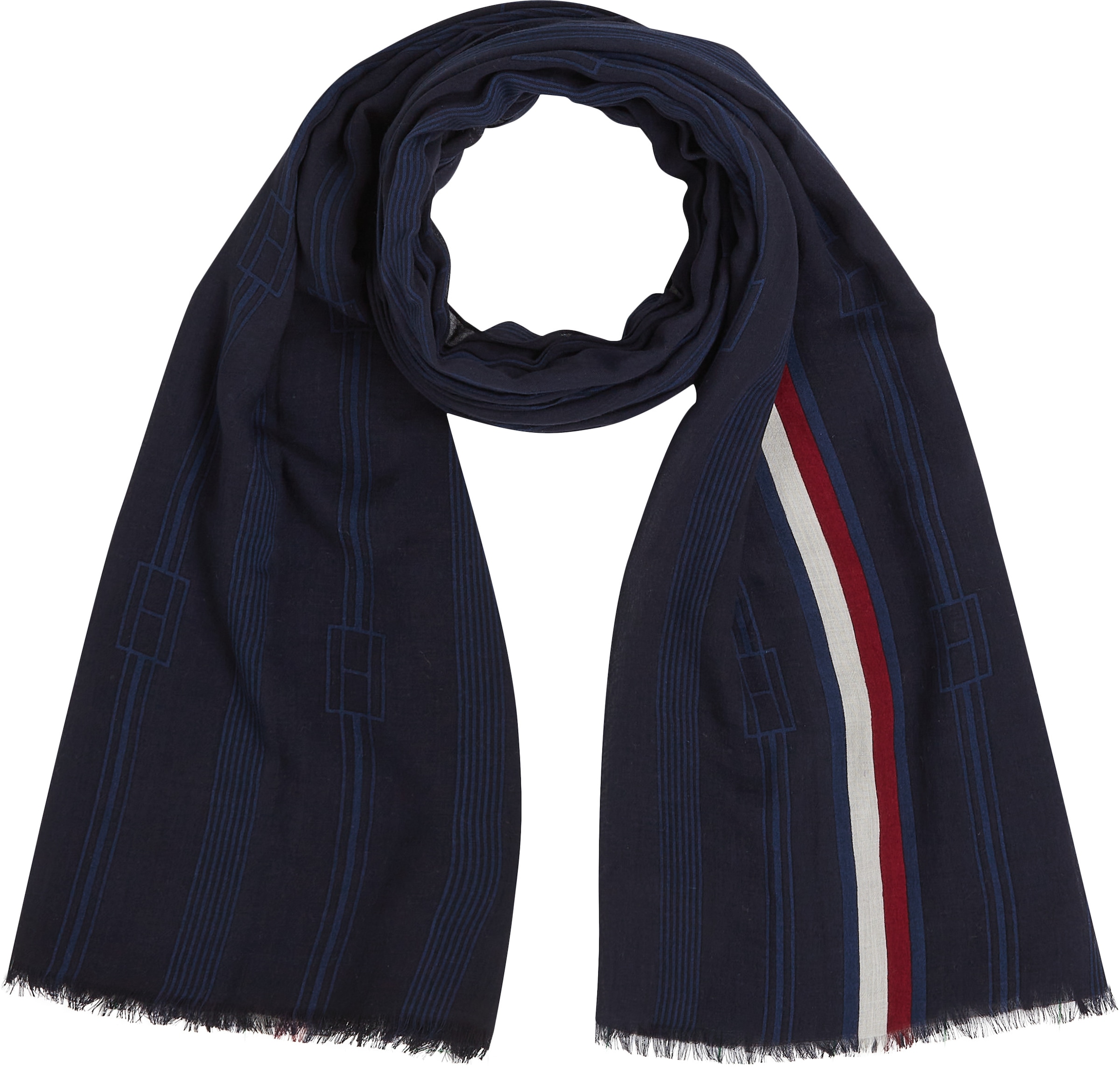 Tommy Hilfiger Schal "ESSENTIAL FLAG SCARF", transparente Struktur, leicht günstig online kaufen