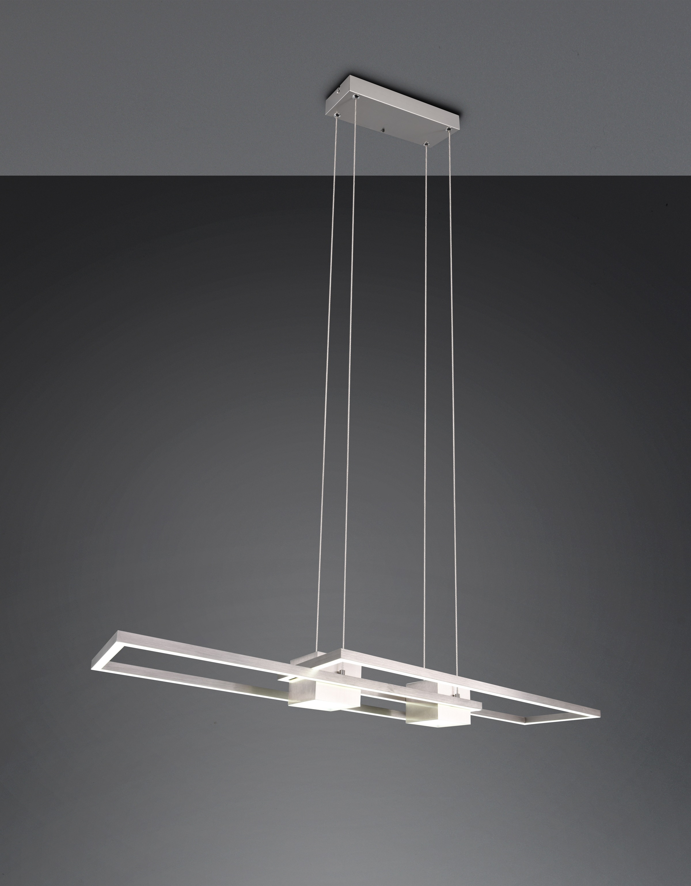 TRIO Leuchten LED Pendelleuchte »ALBANY, LED Hängelampe Wohnzimmer mit Fernbedienung, dimmbar, CCT«, 1 flammig, Leuchtmittel LED-Board | LED fest integriert, Lichtfarbe einstellbar, Memoryfunktion, Nachtlicht, up-and-down Licht