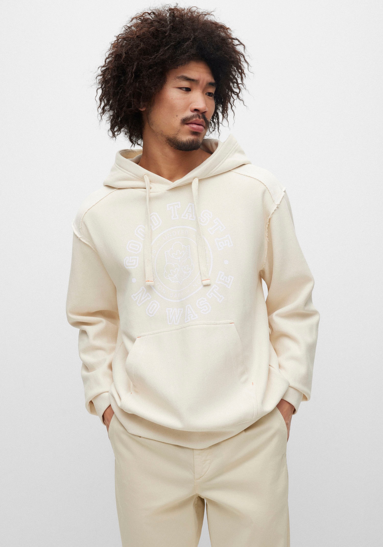 BOSS ORANGE Kapuzensweatshirt mit Statement-Frontdruck