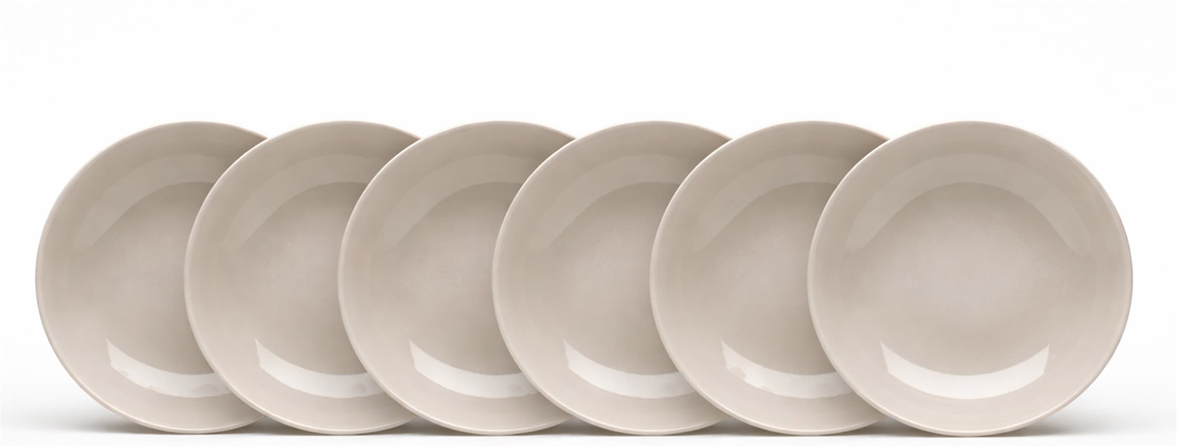 van Well Suppenteller "Malmö, Teller 20 cm, 6 Stück" Teller Set, Steingut, spülmaschinen-/mikrowellengeeignet