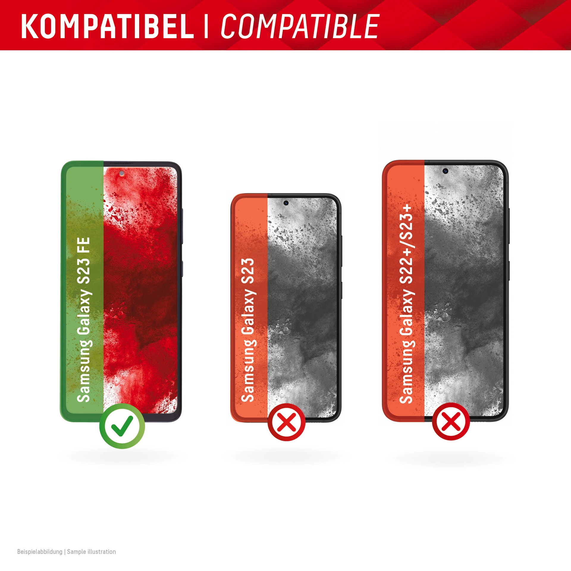 Displex Displayschutzglas »Real Glass«, für Samsung Galaxy S23 FE, Schutzglas