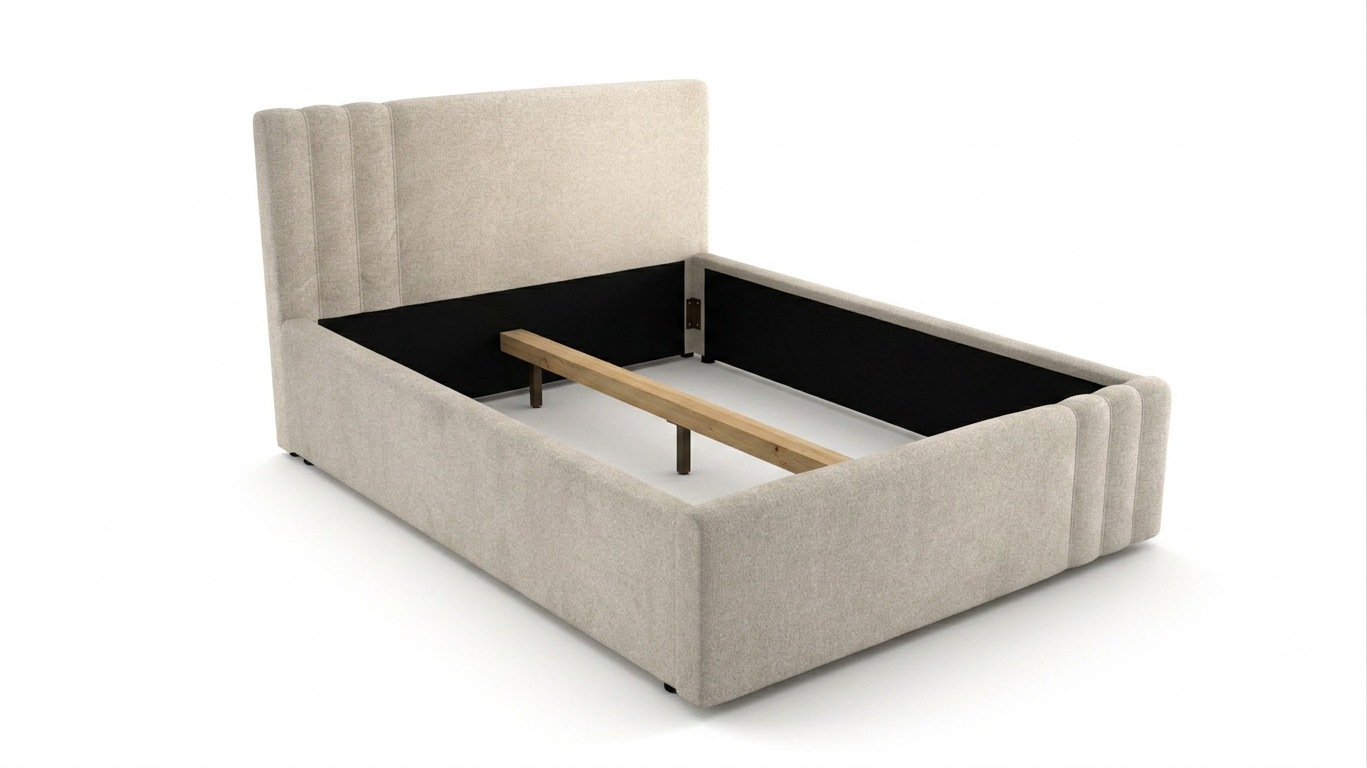Home affaire Polsterbett »AESSIA in 2 Breiten- 160 und 180 cm, mit/ohne Bettkasten, Chenille« Stauraumbett, gepolstertes Kopfteil, ohne Matratze, modernes Design