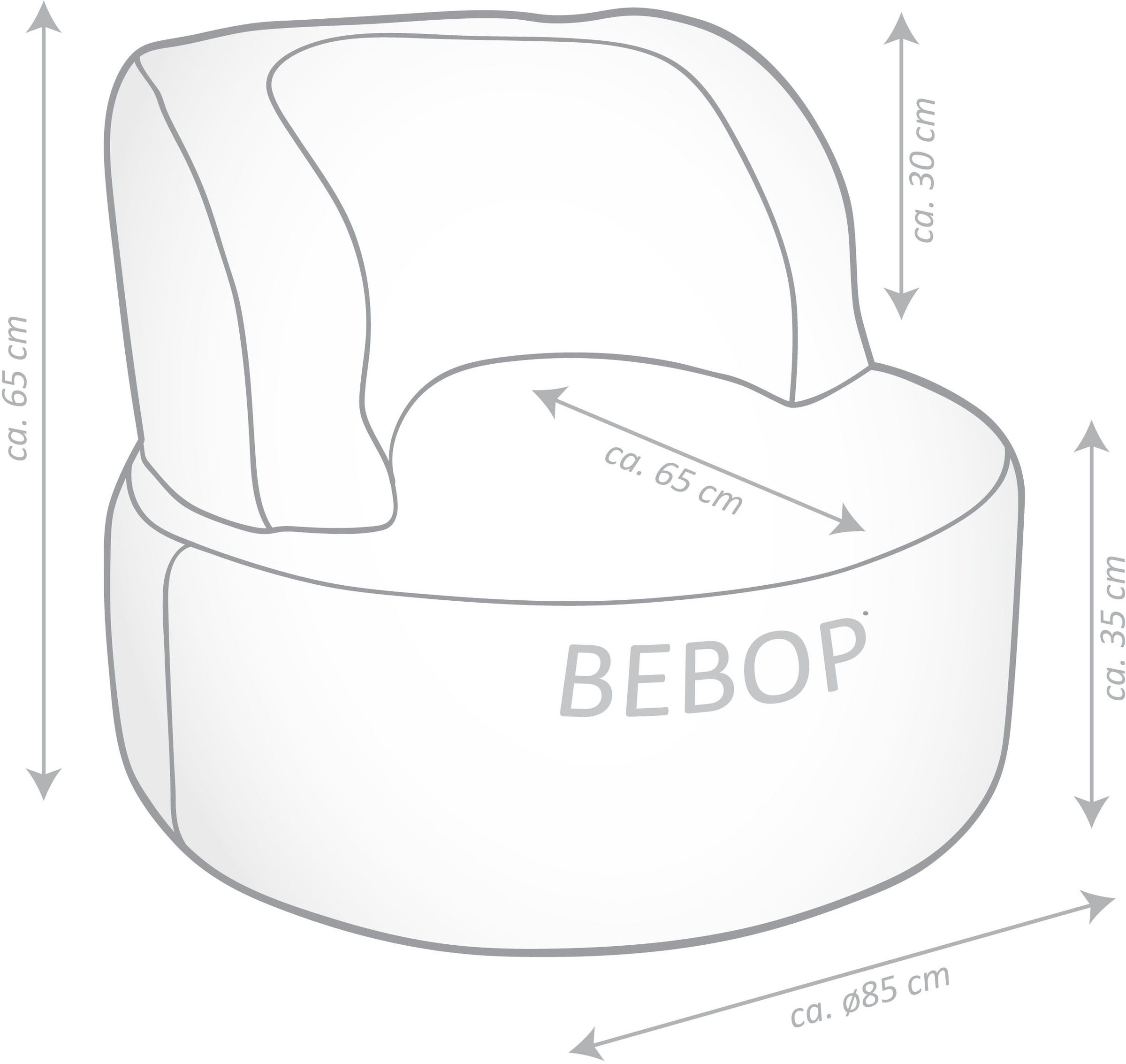 Magma Heimtex Sitzsack »Bebop Uni SCUBA«, (1 St.)