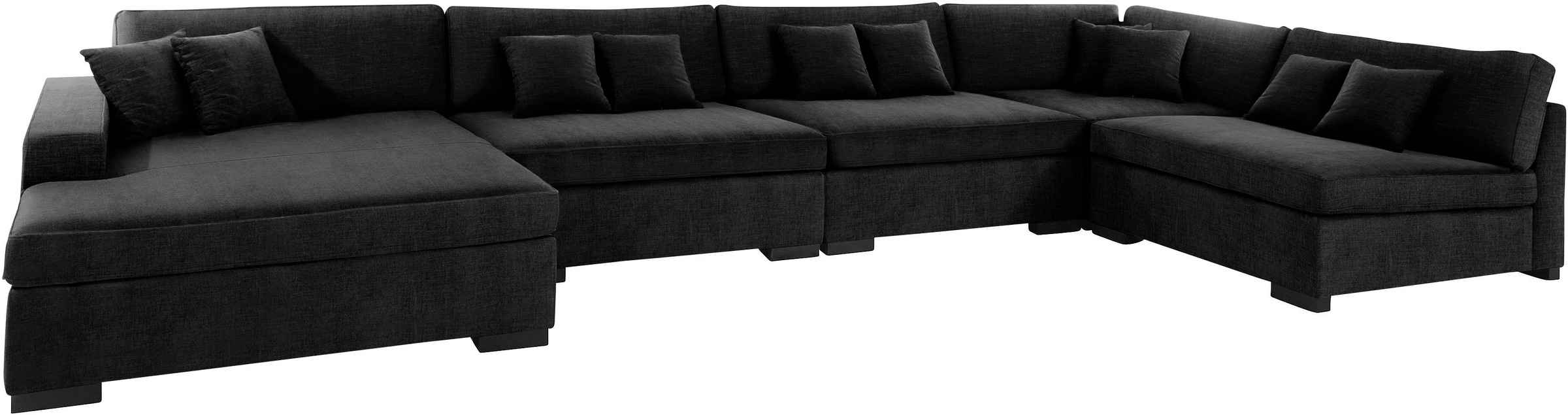 Thumbnail - Home affaire Wohnlandschaft "Skara XXL U-Form" Lounge-Sofa XXL mit Federkern-Polsterung, in vielen Bezugsvarianten