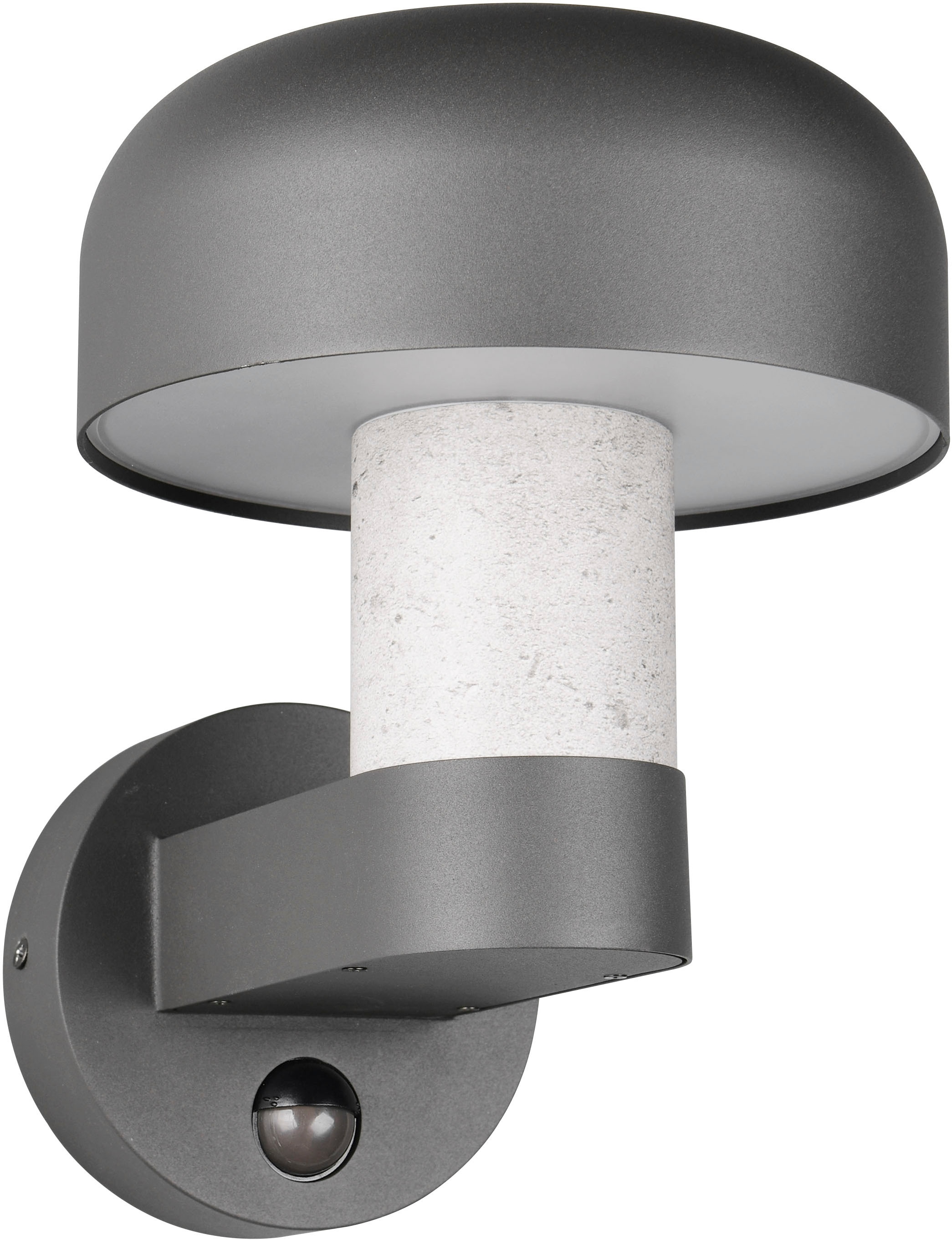 TRIO Leuchten Außen-Wandleuchte »FRASER, Fassadenbeleuchtung Laterne Pilzform, exkl 1x E27 max 10W IP54«, 1 flammig, Leuchtmittel E27 | Leuchtmittel wechselbar, Hauswand Leuchte aus Druckguss Aluminium mit Bewegungsmelder