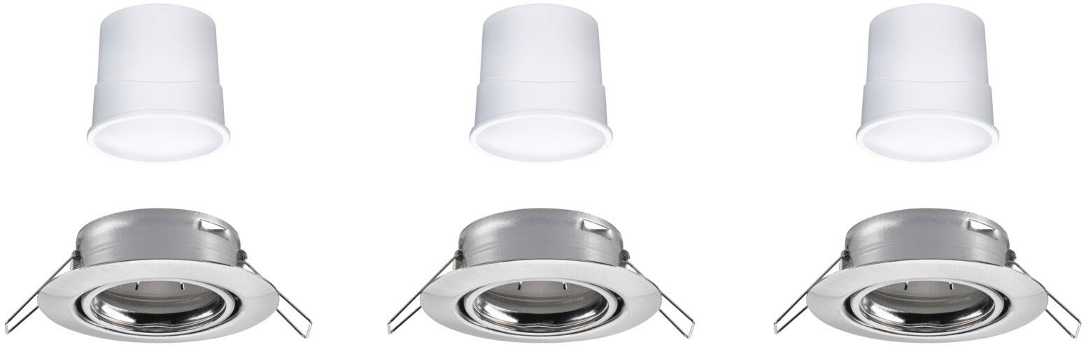 Paulmann LED Einbauleuchte »Base 3x420lm 230V« 1 Stk. Tageslichtweiß Zigbee Basisset
