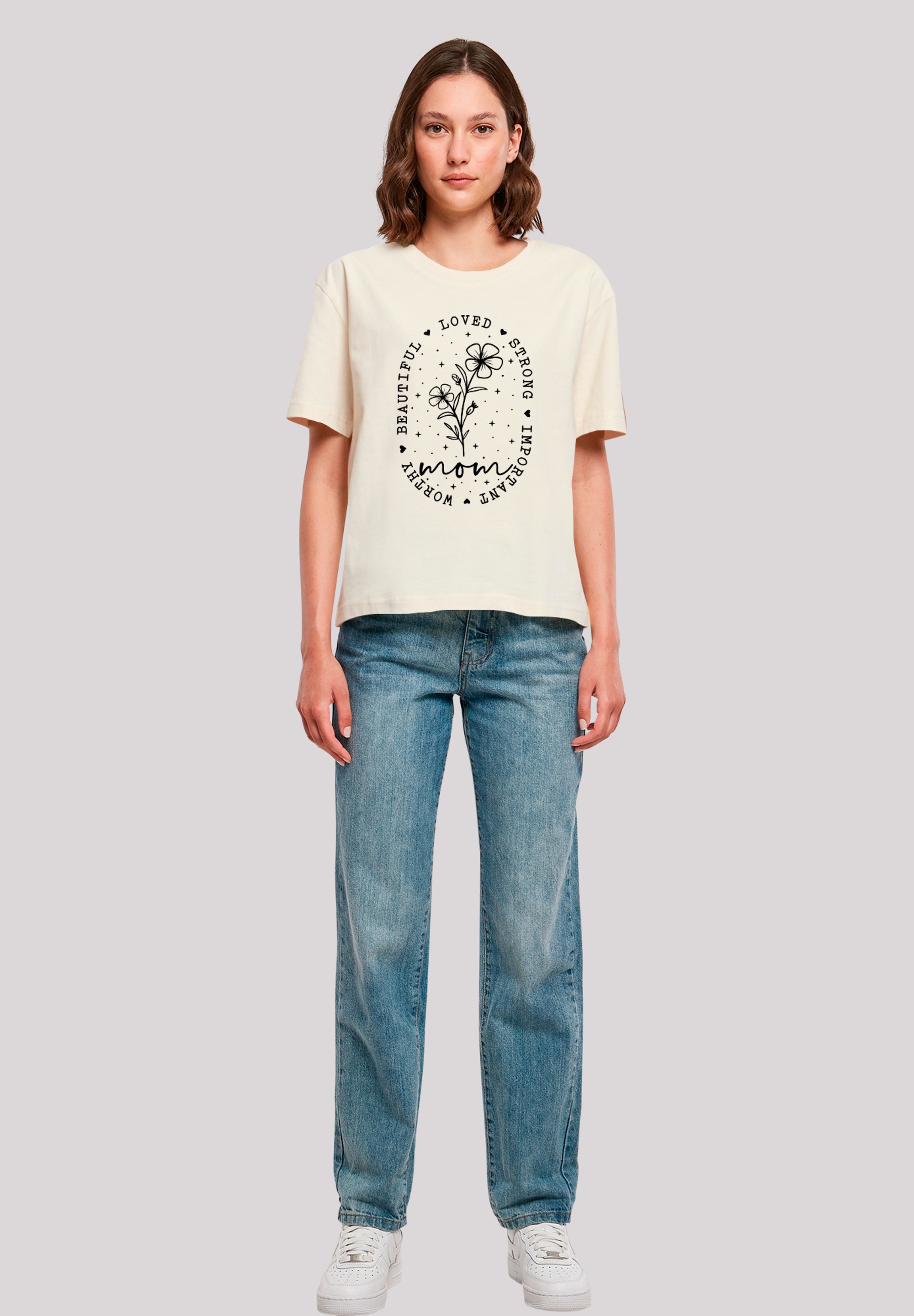 F4NT4STIC T-Shirt »Mothers Day Black Art Print for Mom Best Mom Ever«, Premium Qualität