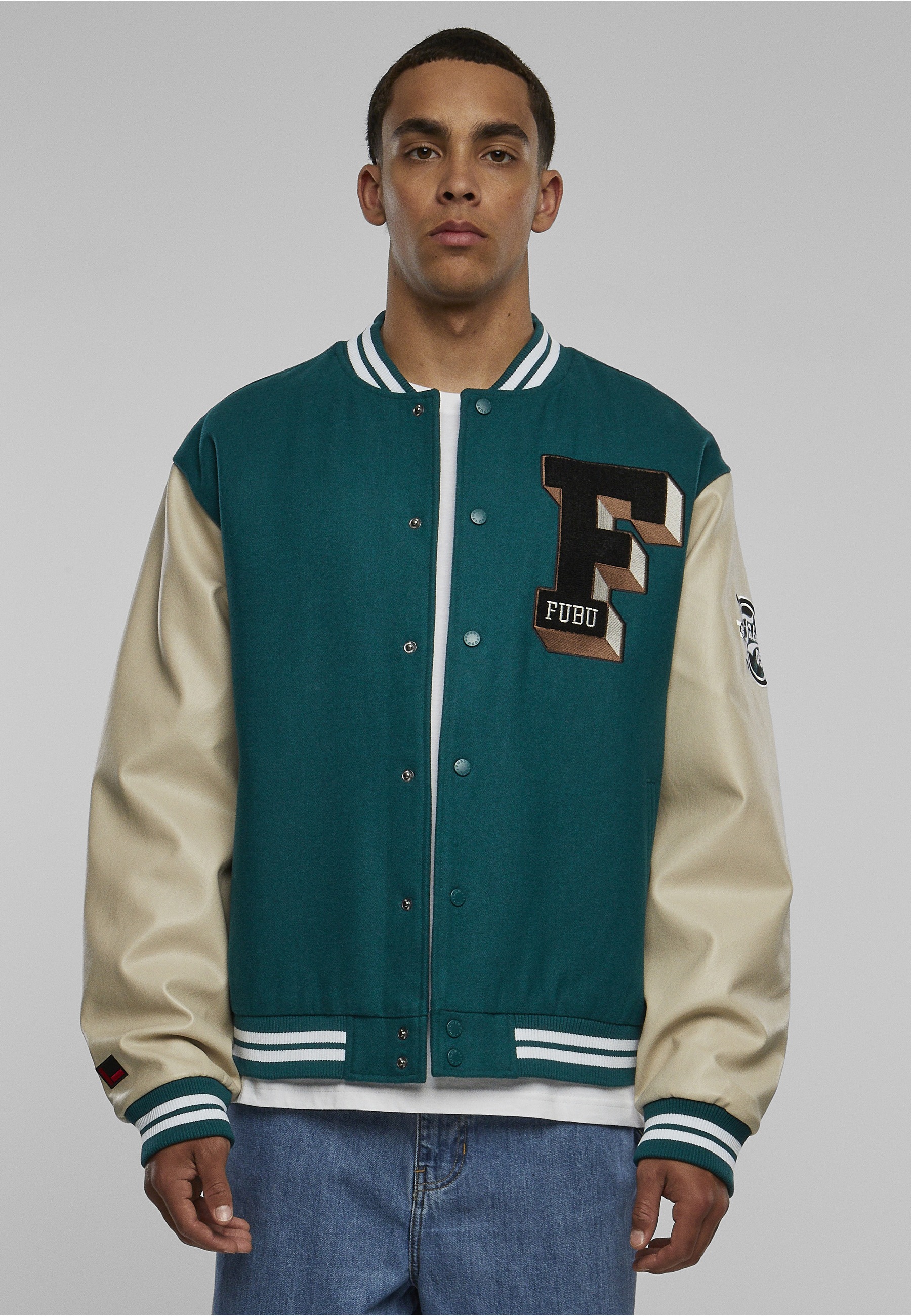 Fubu Bomberjacke »Fubu Herren FM233-009-2 FUBU College Varsity Jacket« 1 Stk. tlg. ohne Kapuze