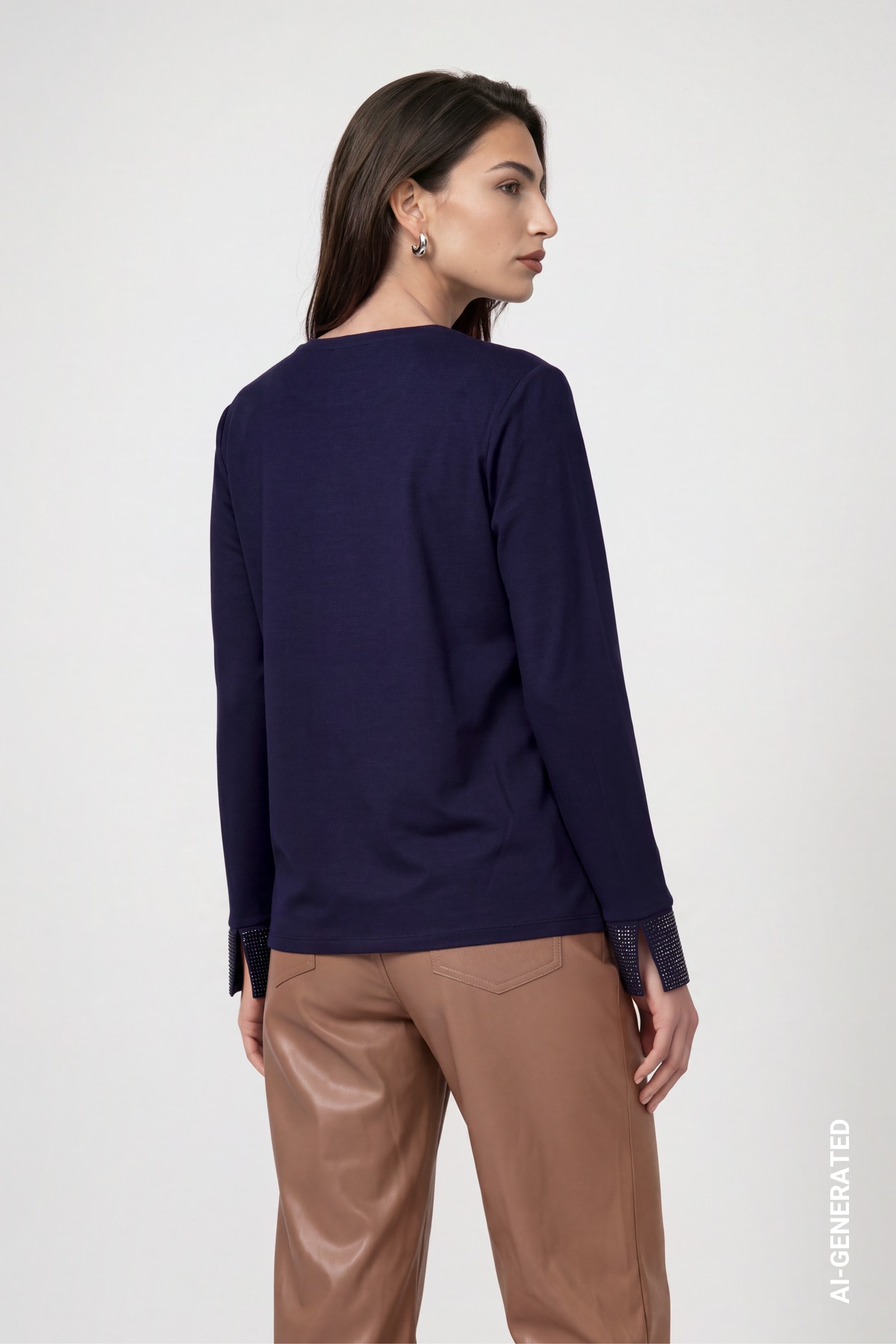 Monari Schlupfbluse »Schluse Basic Schmuckdetail« Regular fit mit V-Ausschnitt