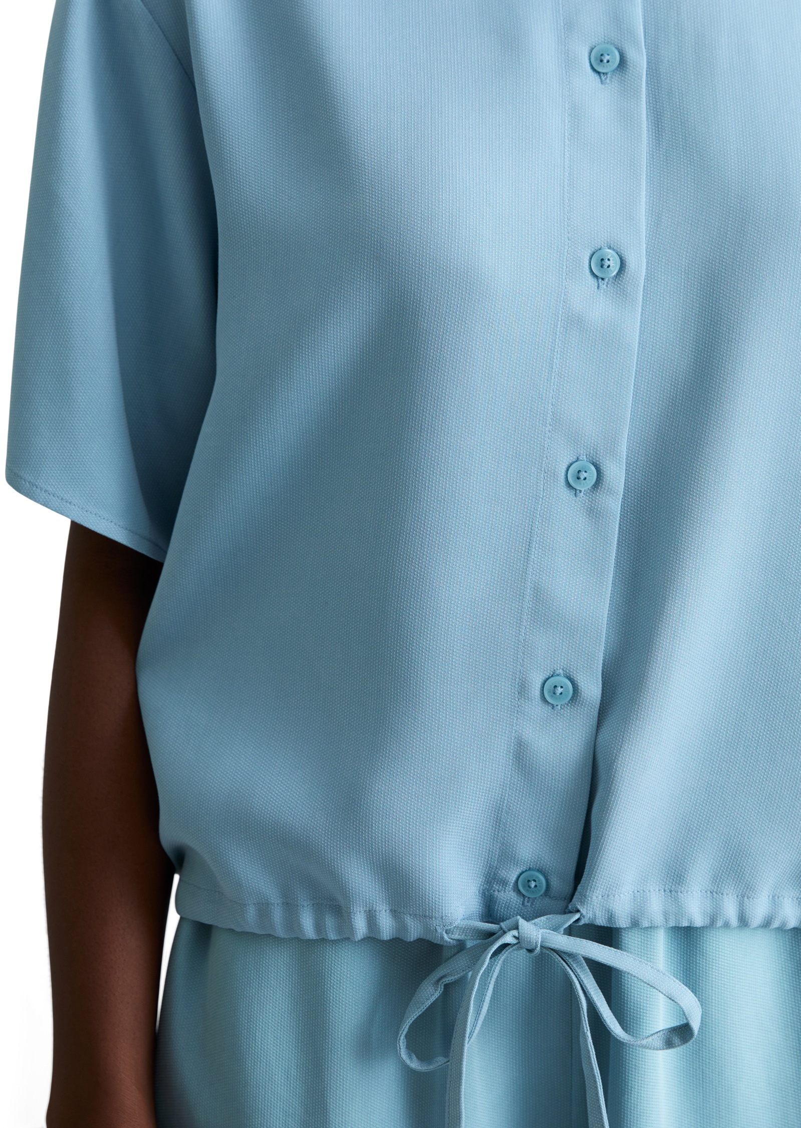 Marc O'Polo Denim Women's Short Sleeve Blouse Blue Dawn Size S 3