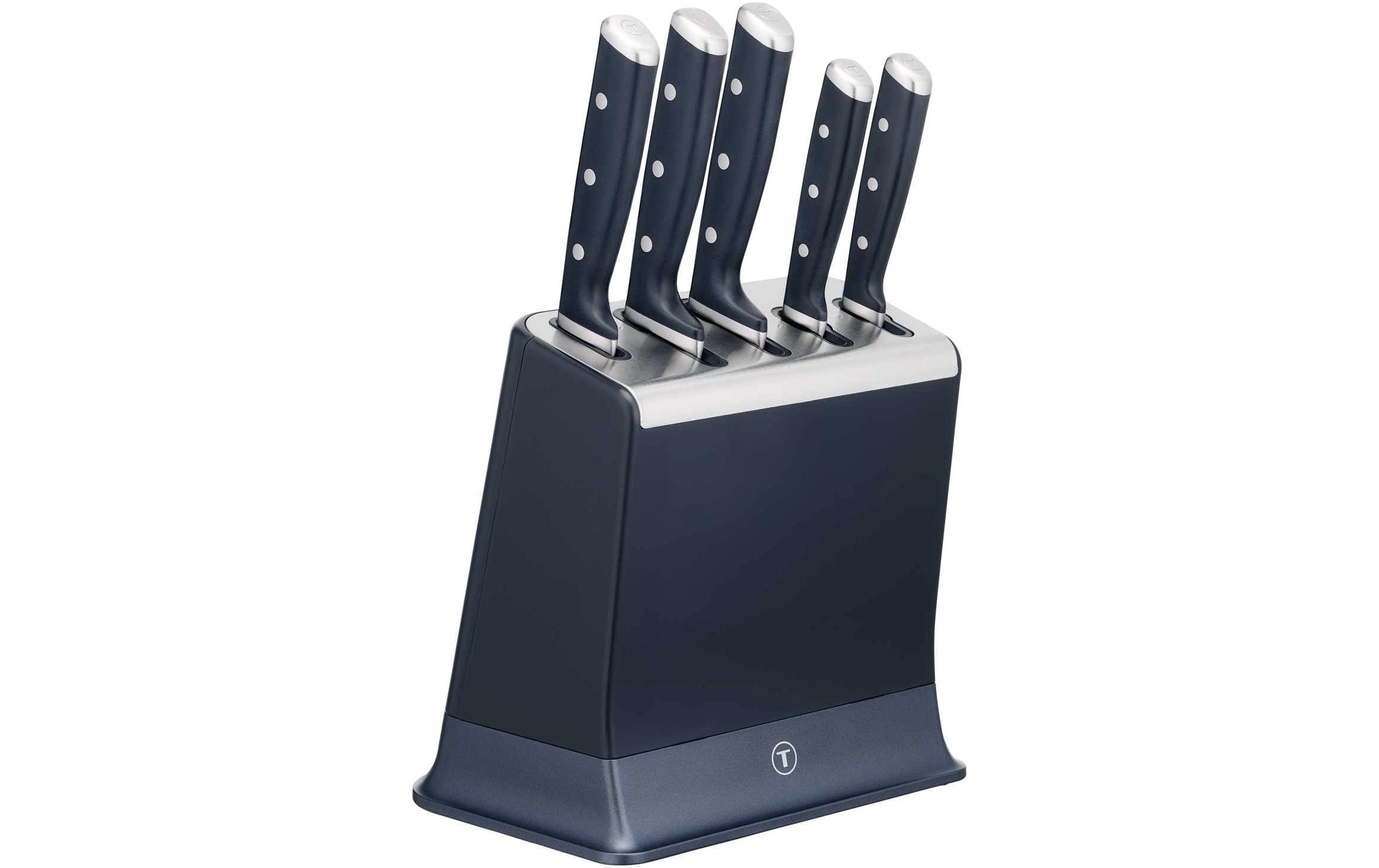 Tefal Blau Eversharp Pro 5-Teiliges Messer-Set Mit Selbstschärfendem Messerblock, Messerblock, - Image 7