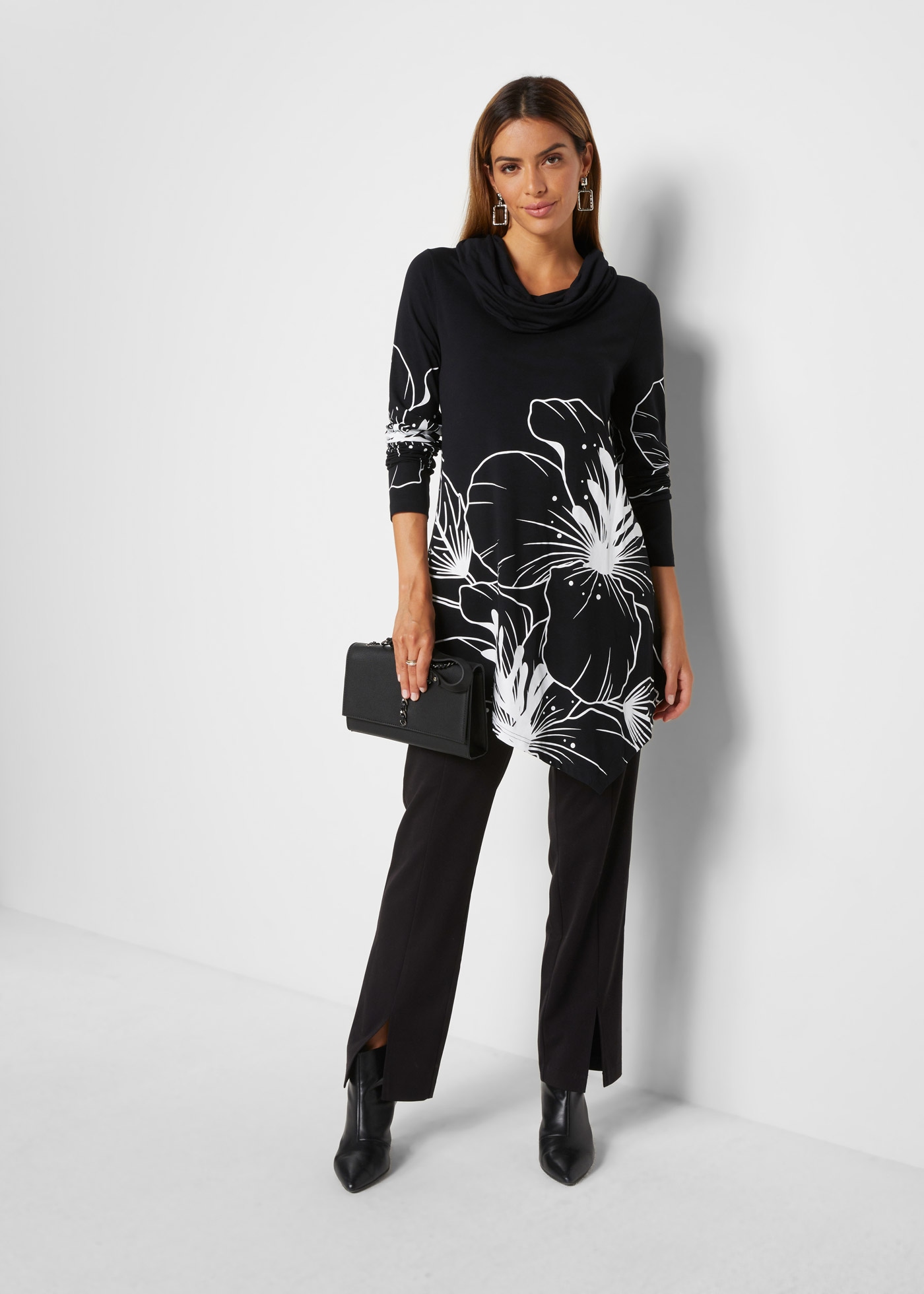 bonprix Longshirt , Longshirt mit Rollkragen
