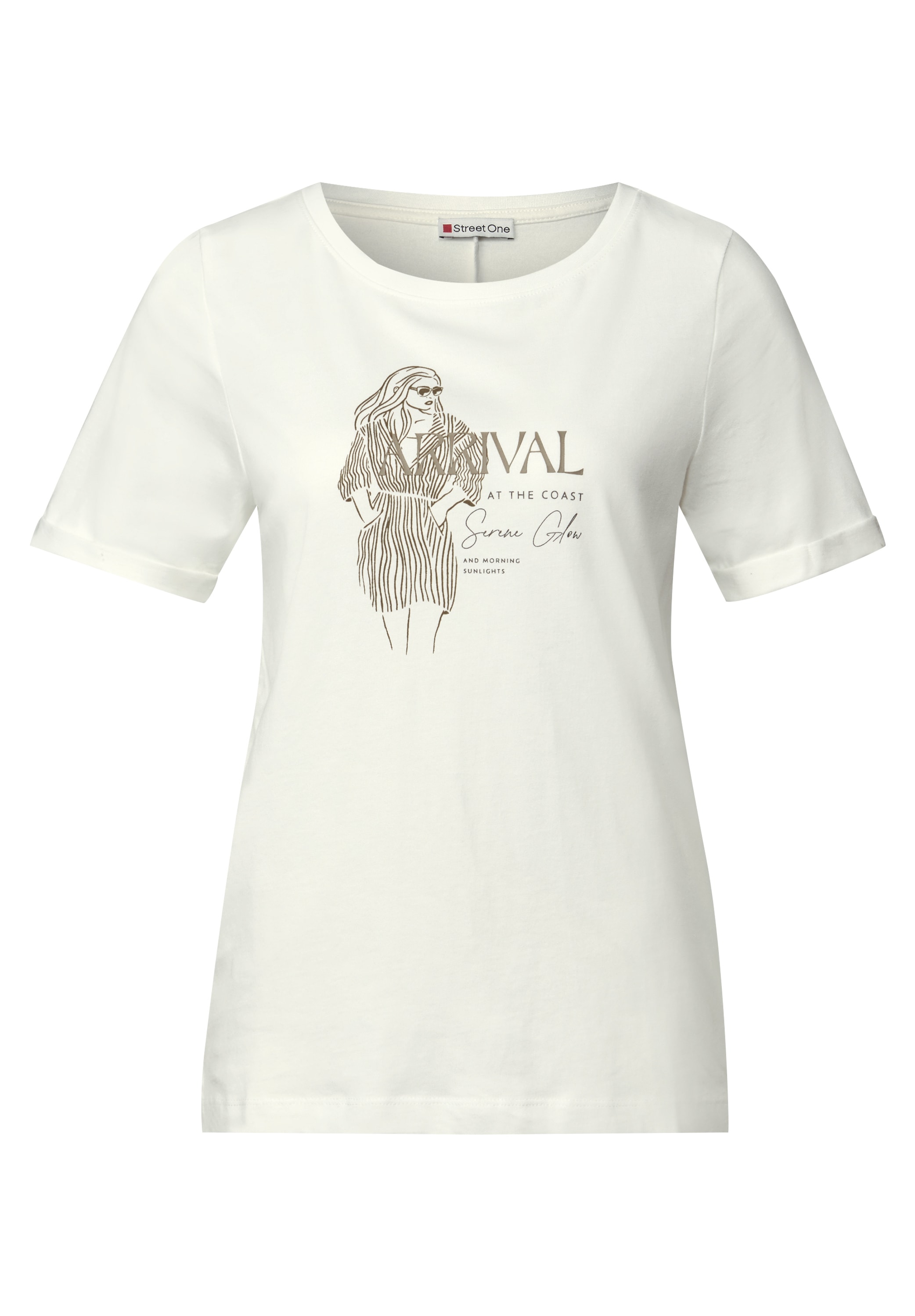 STREET ONE T-Shirt, aus Baumwolle mit Stretchante