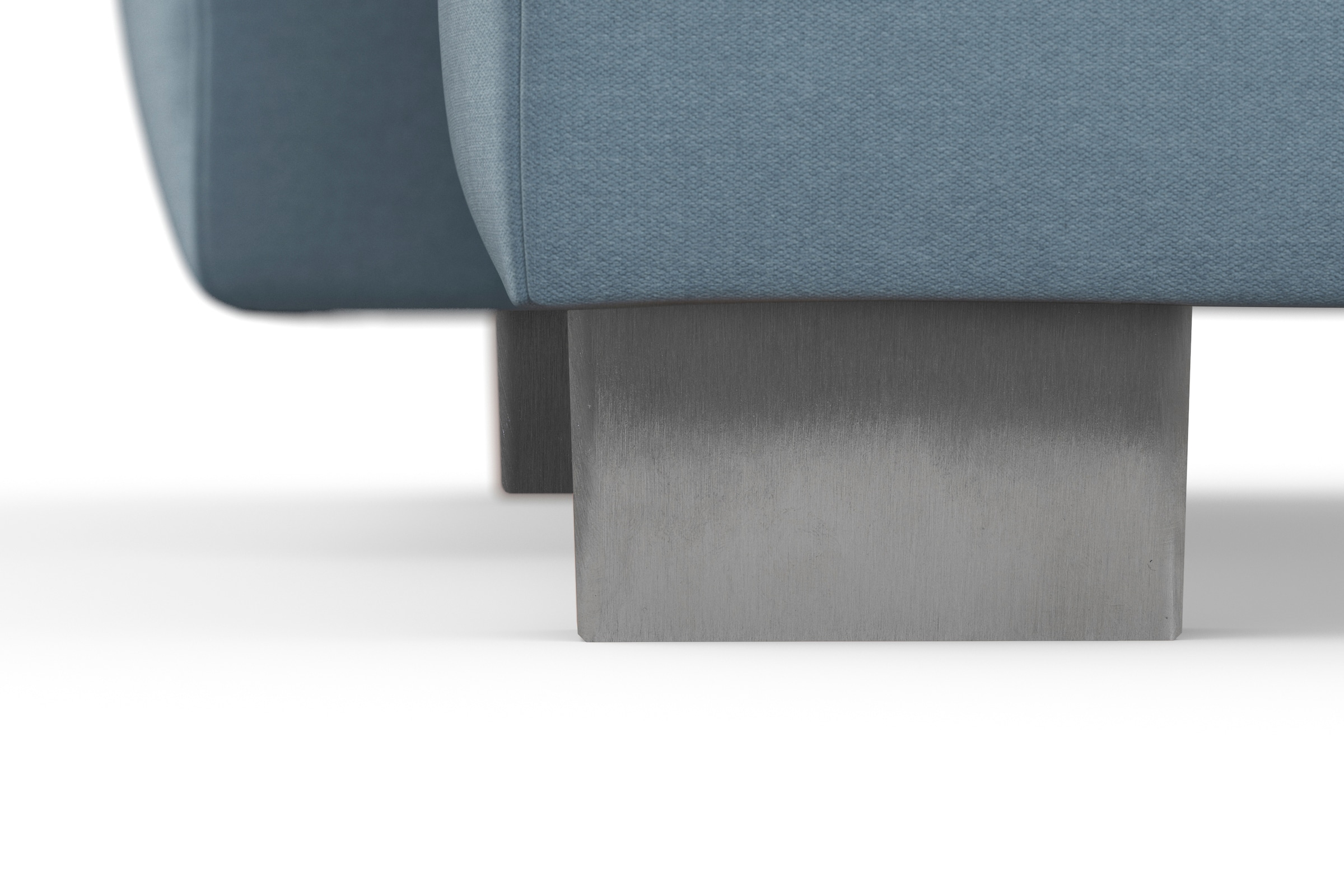 sit&more Ecksofa »Dundee L-Form«, mit Federkern und Edelstahlfüßen, wahlweise mit Kopfteilverstellung