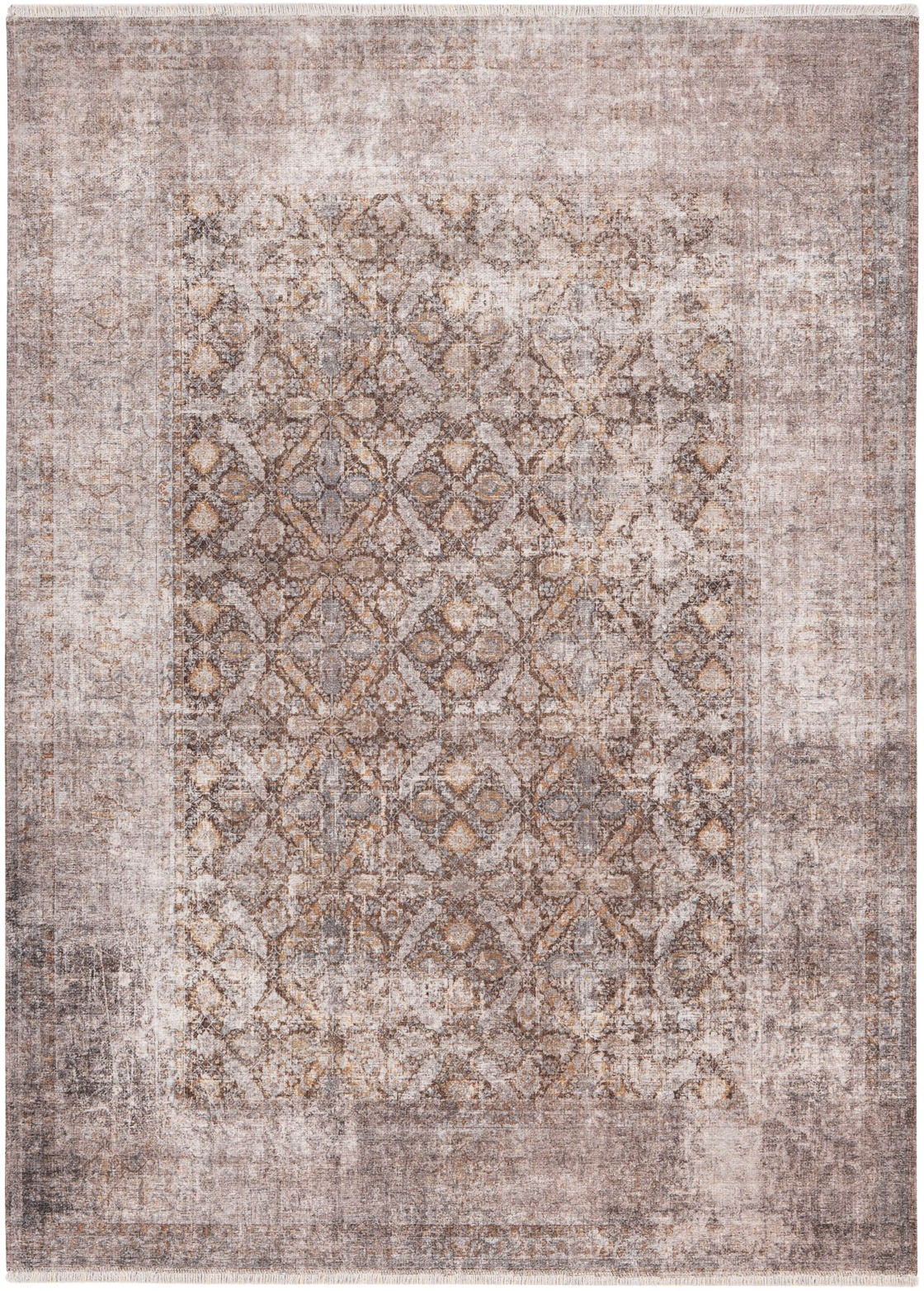 Teppich OBSESSION "My Maurea 780", gold (goldfarben), B:200cm H:6mm L:290cm, Baumwolle, Polyester, Teppiche, Teppich, Orientalisches Muster, Vintage Design, mit Fransen, Wohnzimmer 3