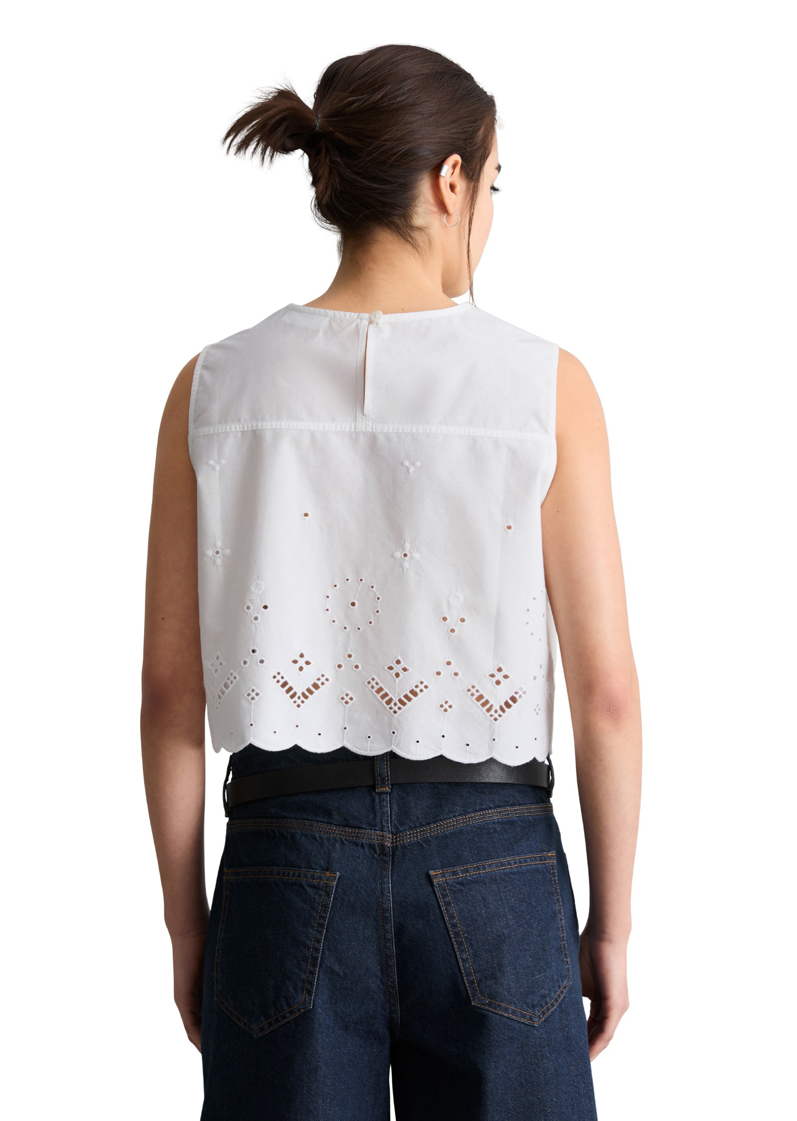 Marc O'Polo DENIM Blusentop »mit Broderie Anglaise«