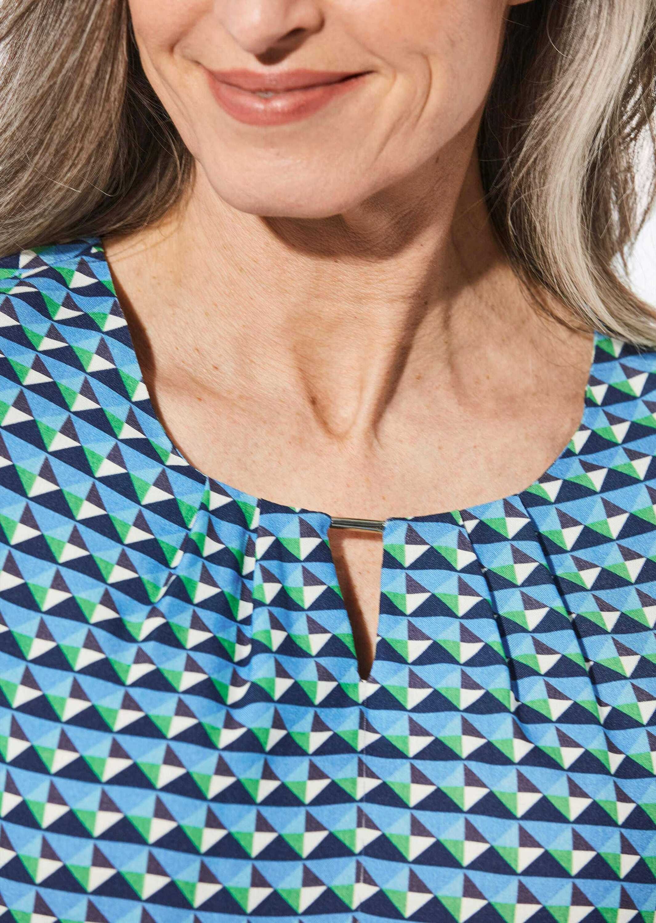 GOLDNER Kurzarmbluse »Druckbluse Druckbluse aus reiner Viskose«