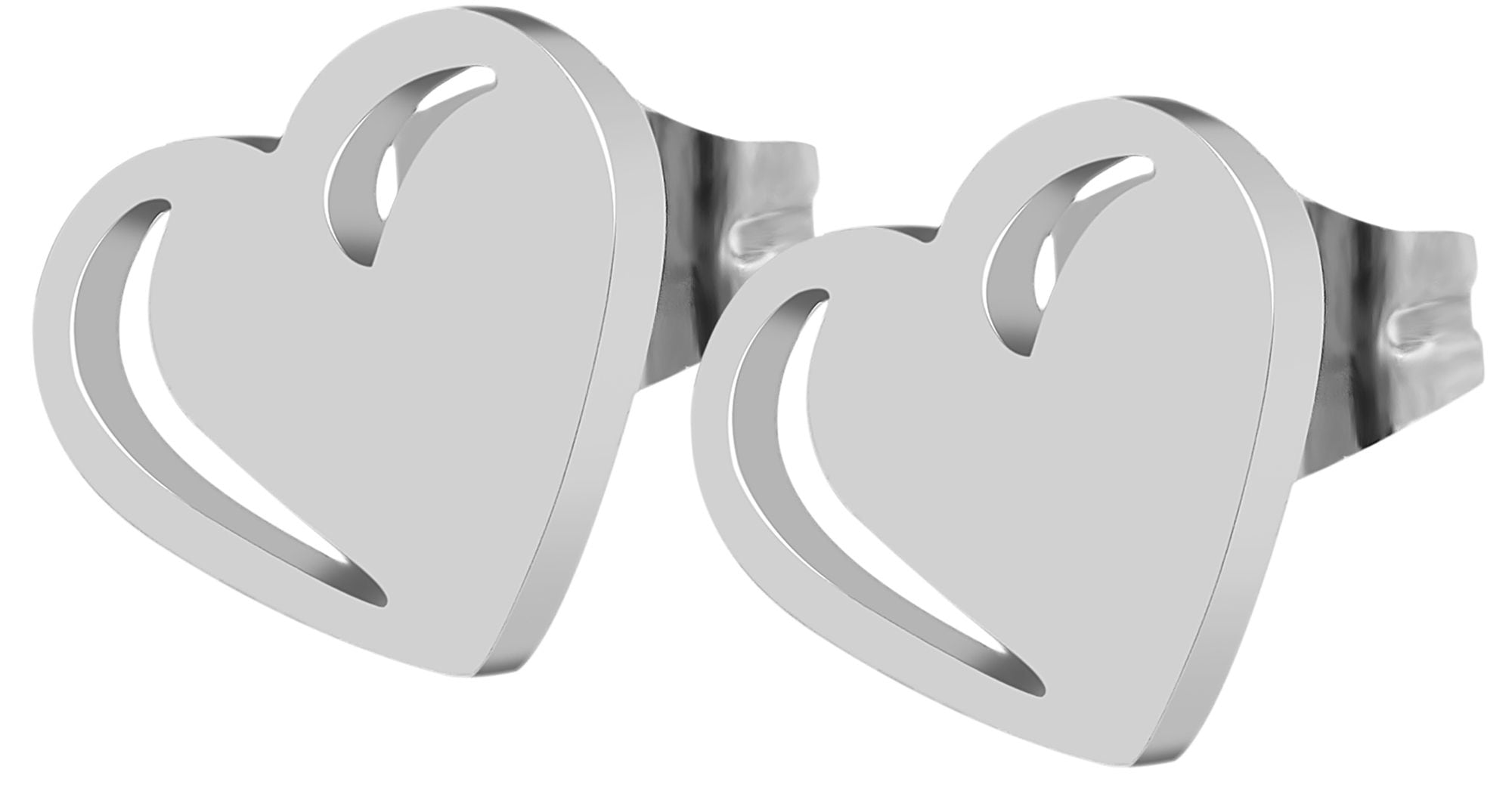 Adelia´s Paar Ohrhänger "Damen Ohrringe – Ohrstecker Herz aus Edelstahl" Zu günstig online kaufen