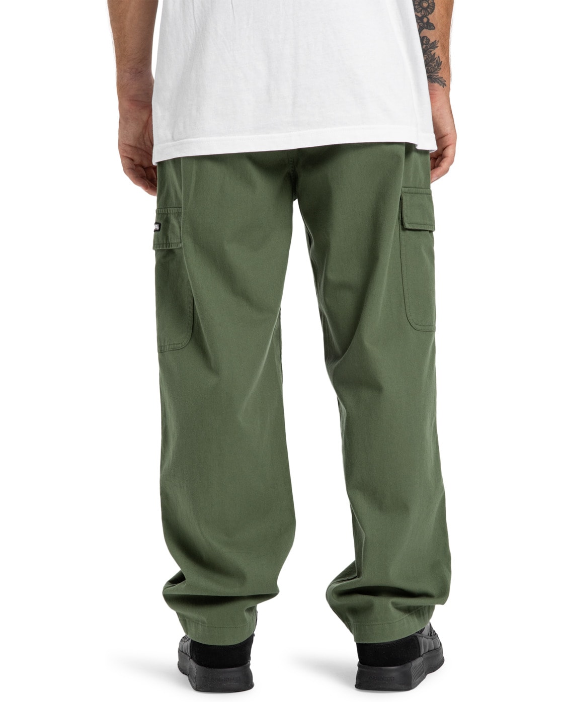 DC Shoes Worker Baggy Cargo Chinos Bronze Green 38 4