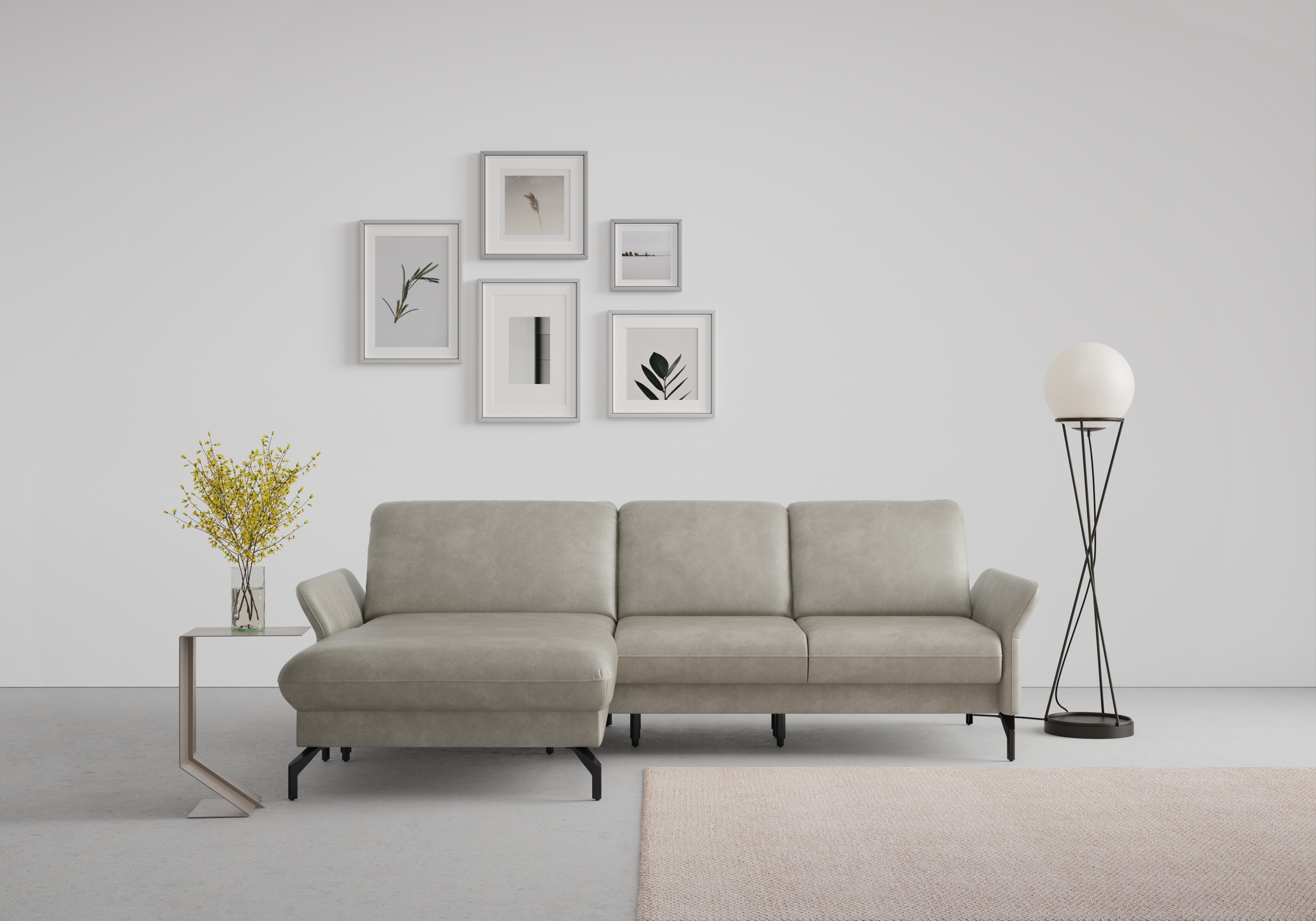 sit&more Ecksofa "Fashion L-Form" wahlweise mit Kopfteilverstellung und Vorziehsitz, motorisch