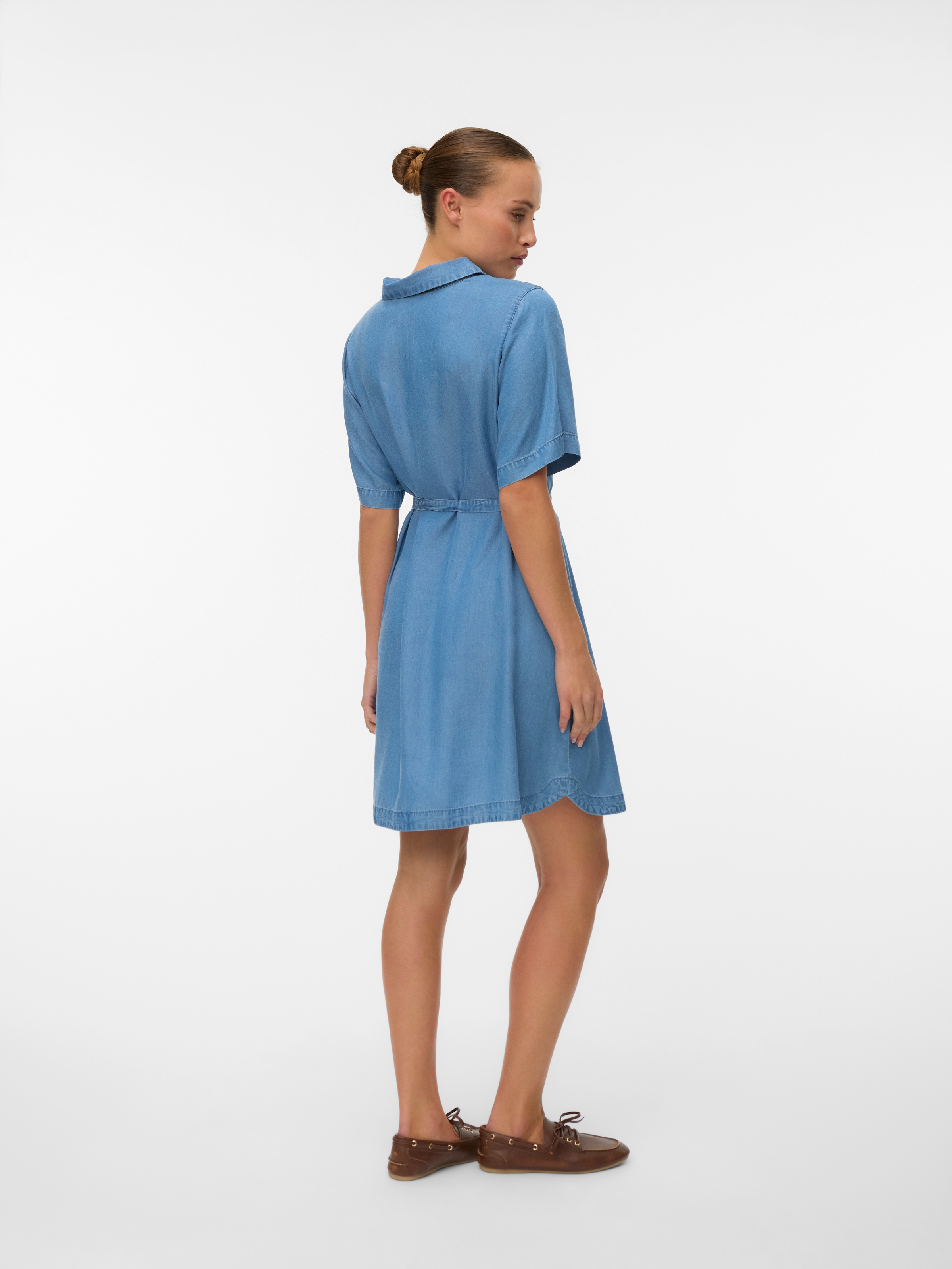 Vero Moda Hemdblusenkleid »VMBREE SS SHORT TENCEL SHIRT DRESS« Viskose, regular fit, Denim Look