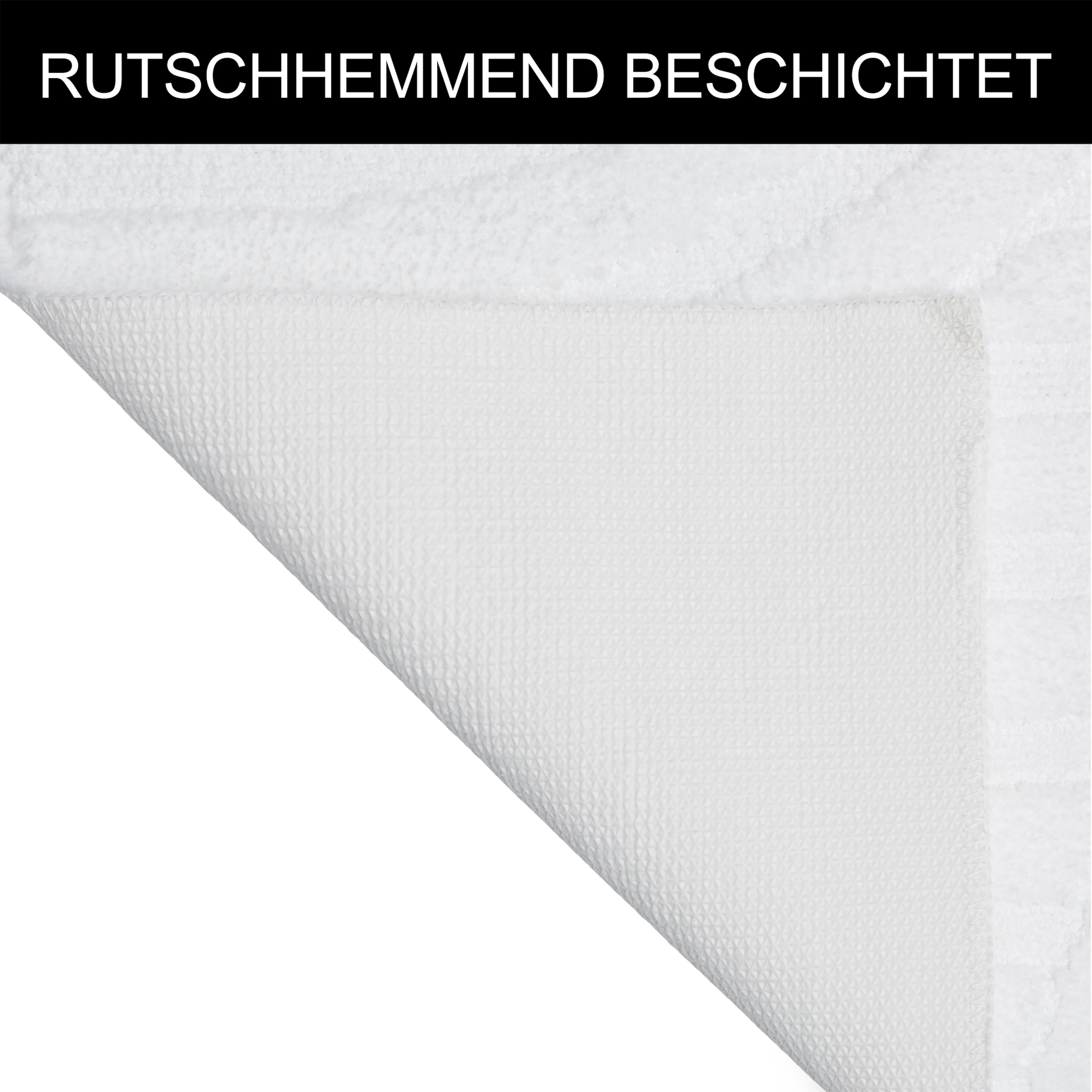 OTTO home Badematte »Regona Scandi, Badvorleger, Badezimmer Teppich, Duschvorleger« Höhe 10 mm rutschhemmend beschichtet strapazierfähig Badteppich, Uni Farben, Hoch-Tief-Effekt, modernes Muster, Zen