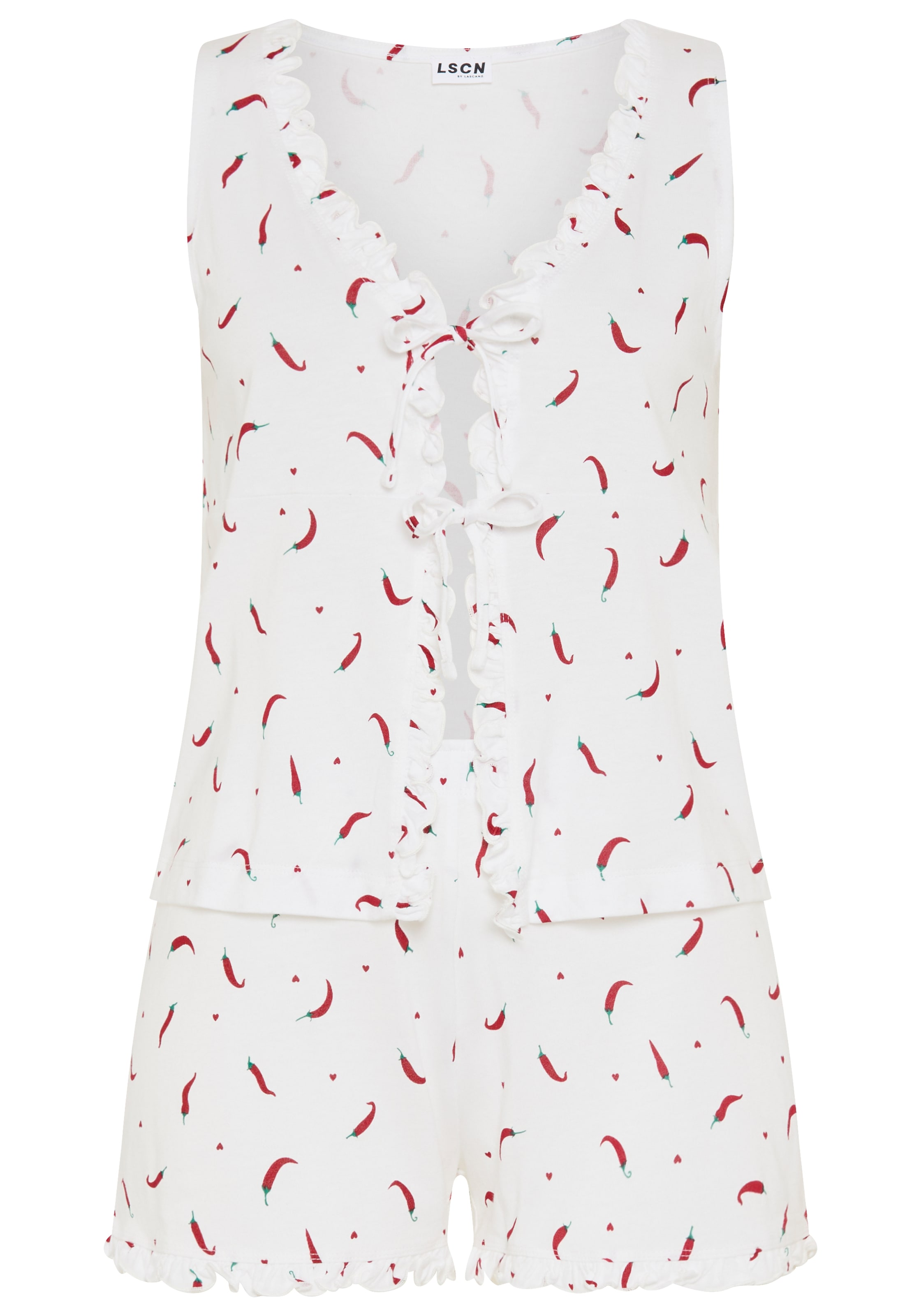 LSCN by LASCANA Shorty 2 mit süßem Chilli-Print